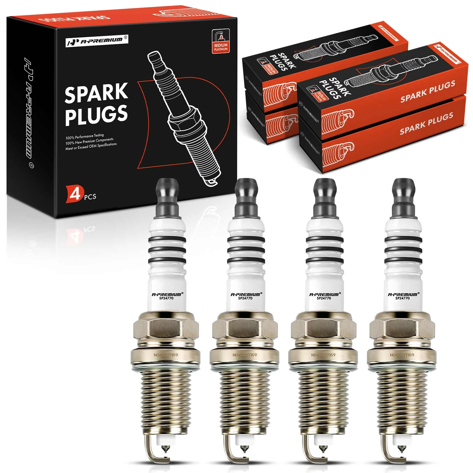 4 Pcs Iridium & Platinum Spark Plugs