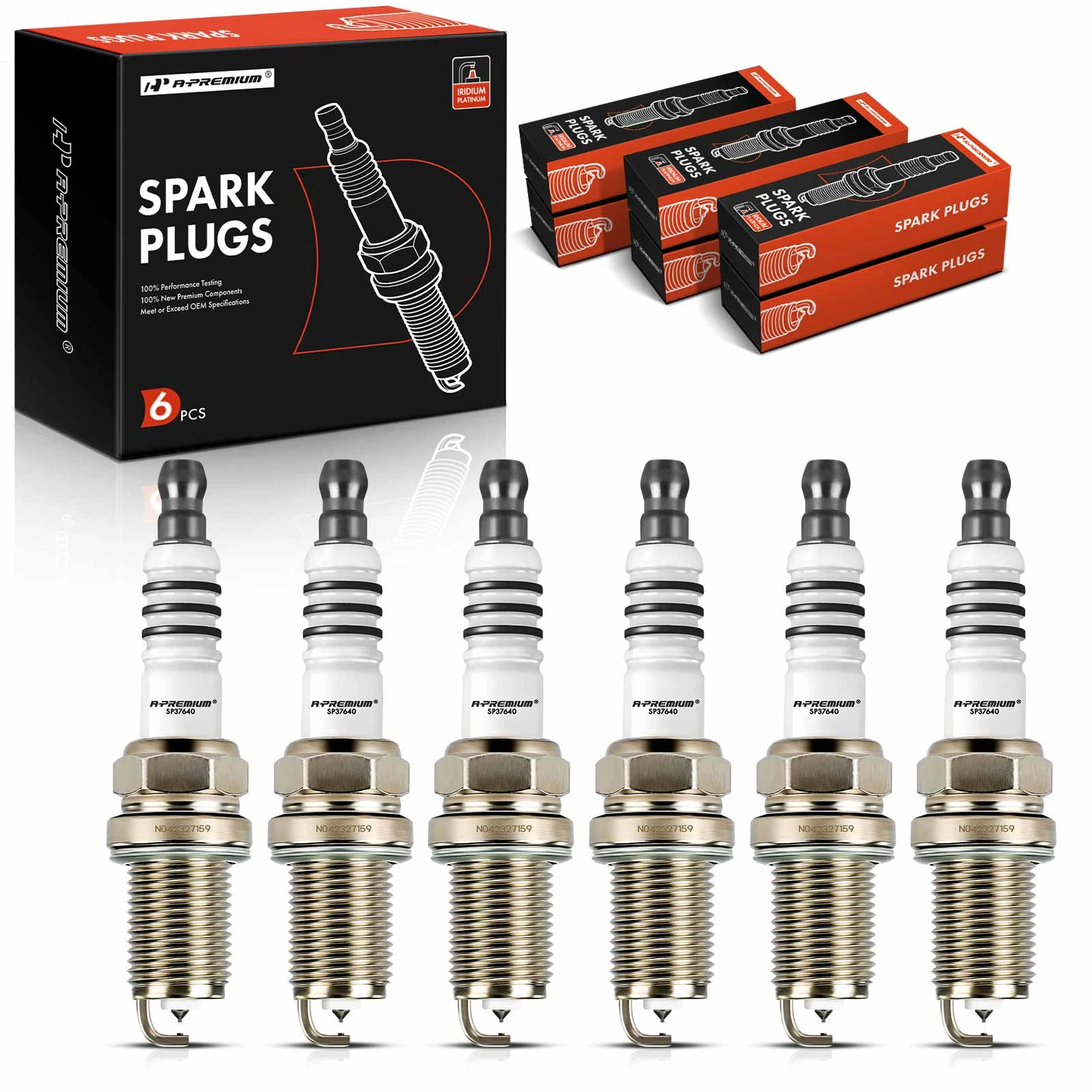 6 Pcs Iridium & Platinum Spark Plugs