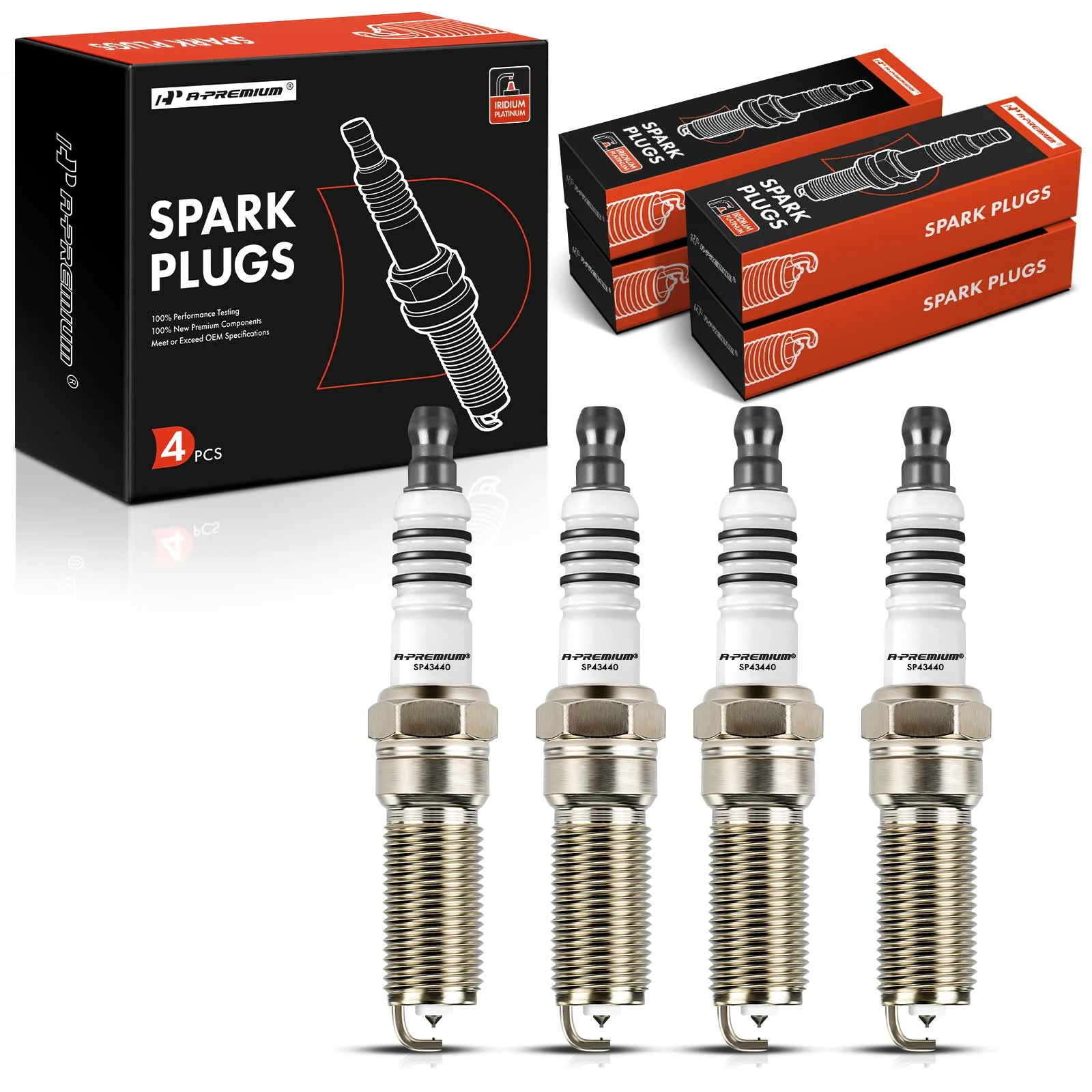 4 Pcs Iridium & Platinum Spark Plugs for 2002-2005 Pontiac Grand Am