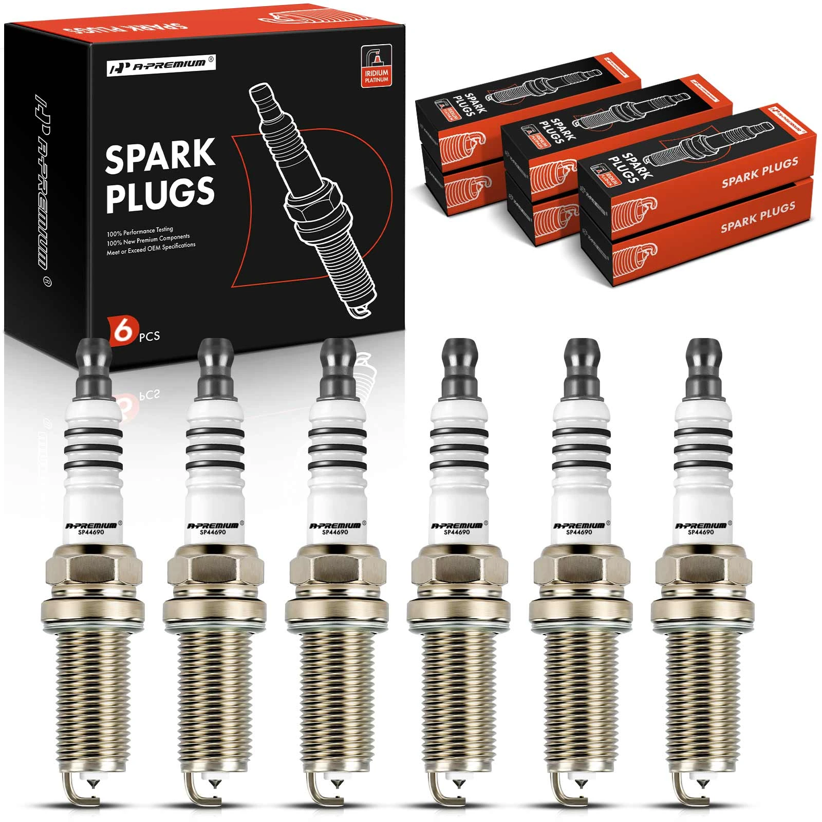 6 Pcs Iridium & Platinum Spark Plugs for 2002-2004 INFINITI I35