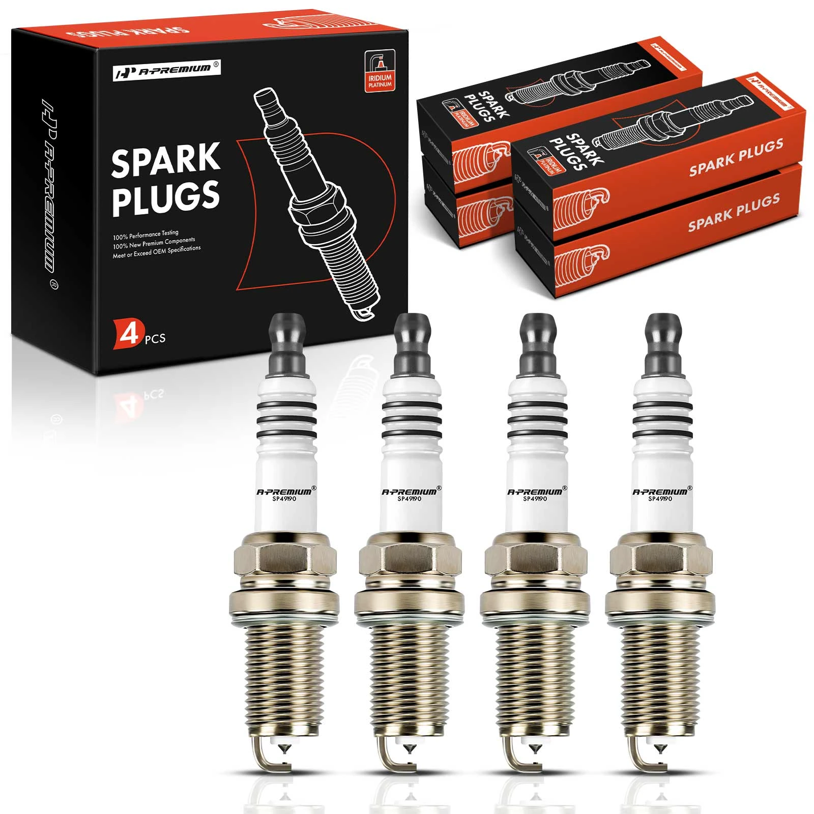 4 Pcs Iridium & Platinum Spark Plugs