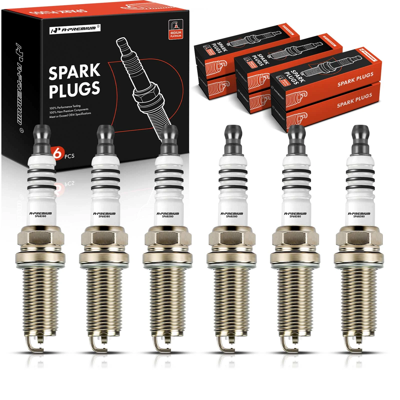 6 Pcs Double Iridium Spark Plugs