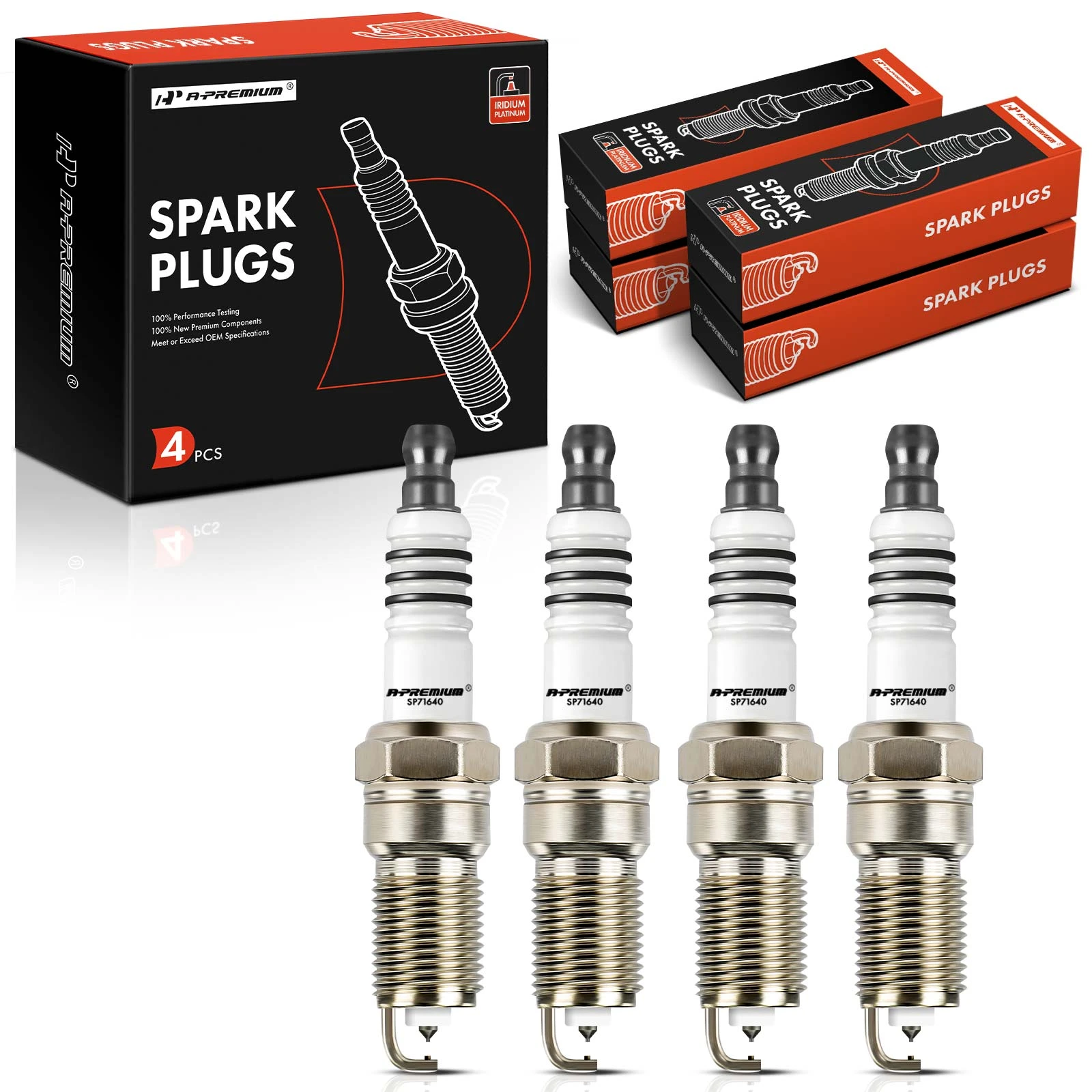 4 Pcs Iridium & Platinum Spark Plugs