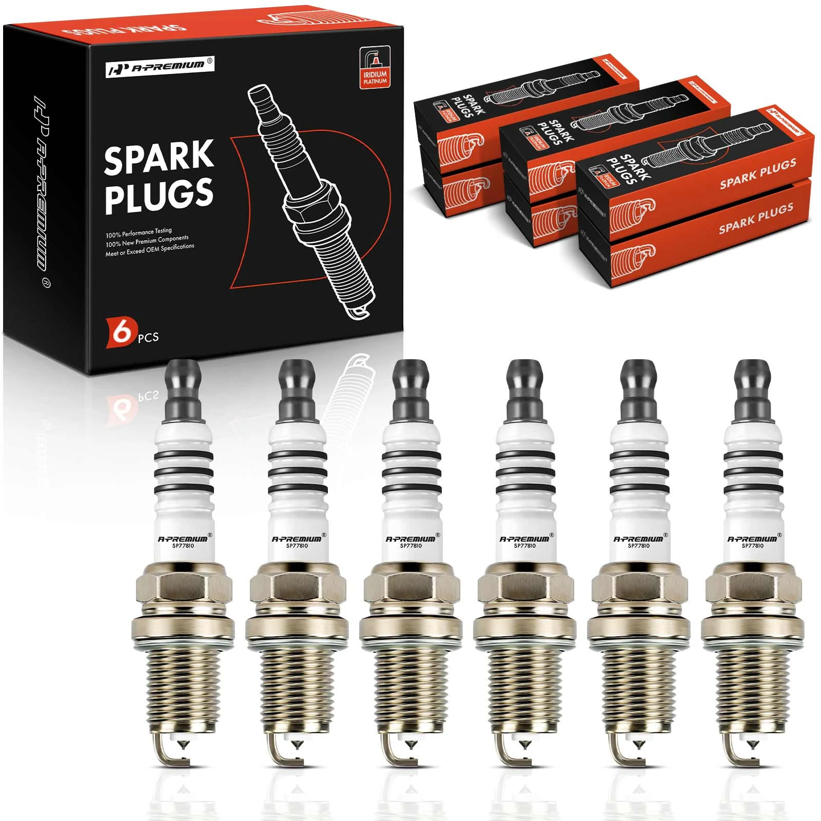 6 Pcs Iridium & Platinum Spark Plugs