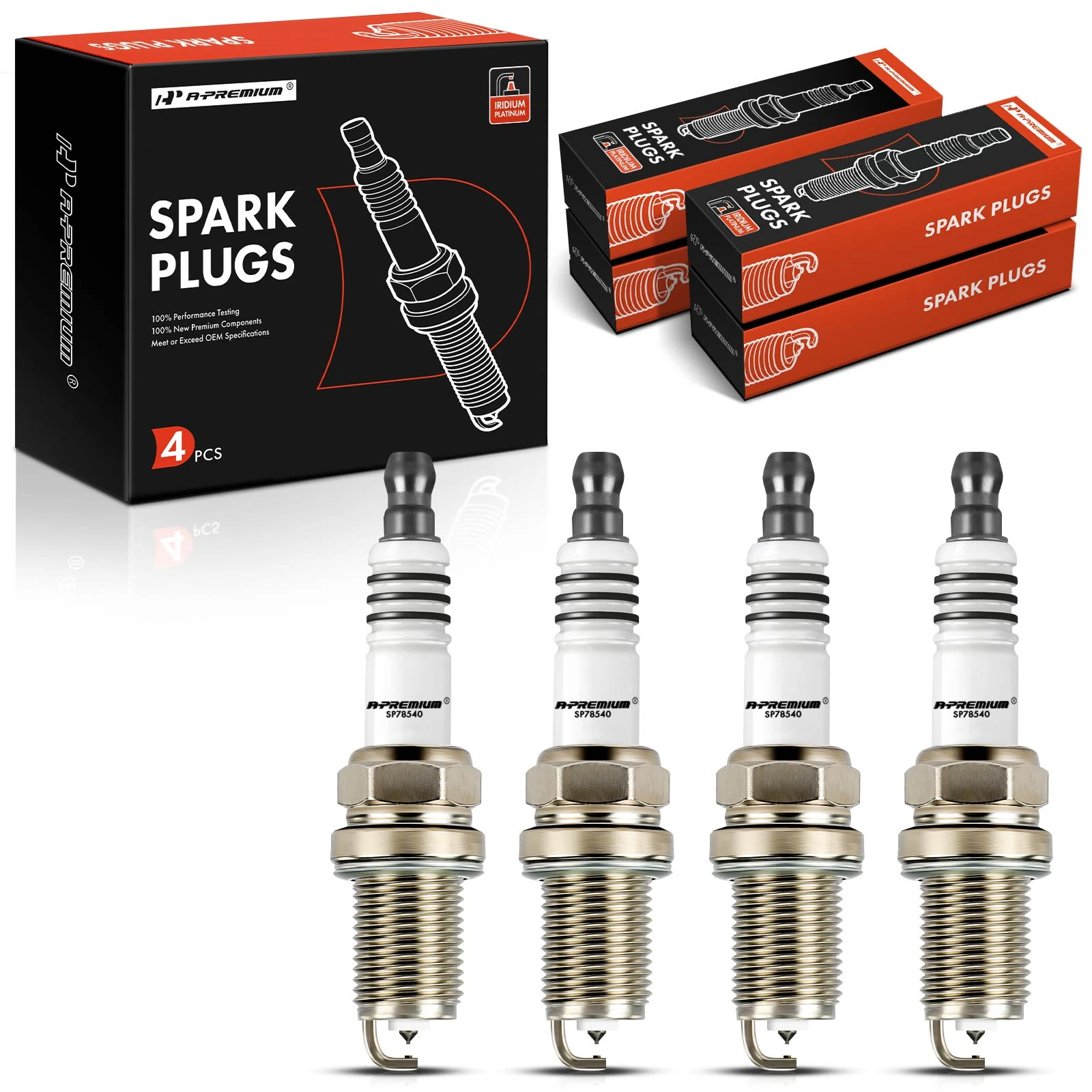 4 Pcs Iridium & Platinum Spark Plugs for Hyundai Elantra 2003 2.0L Automatic