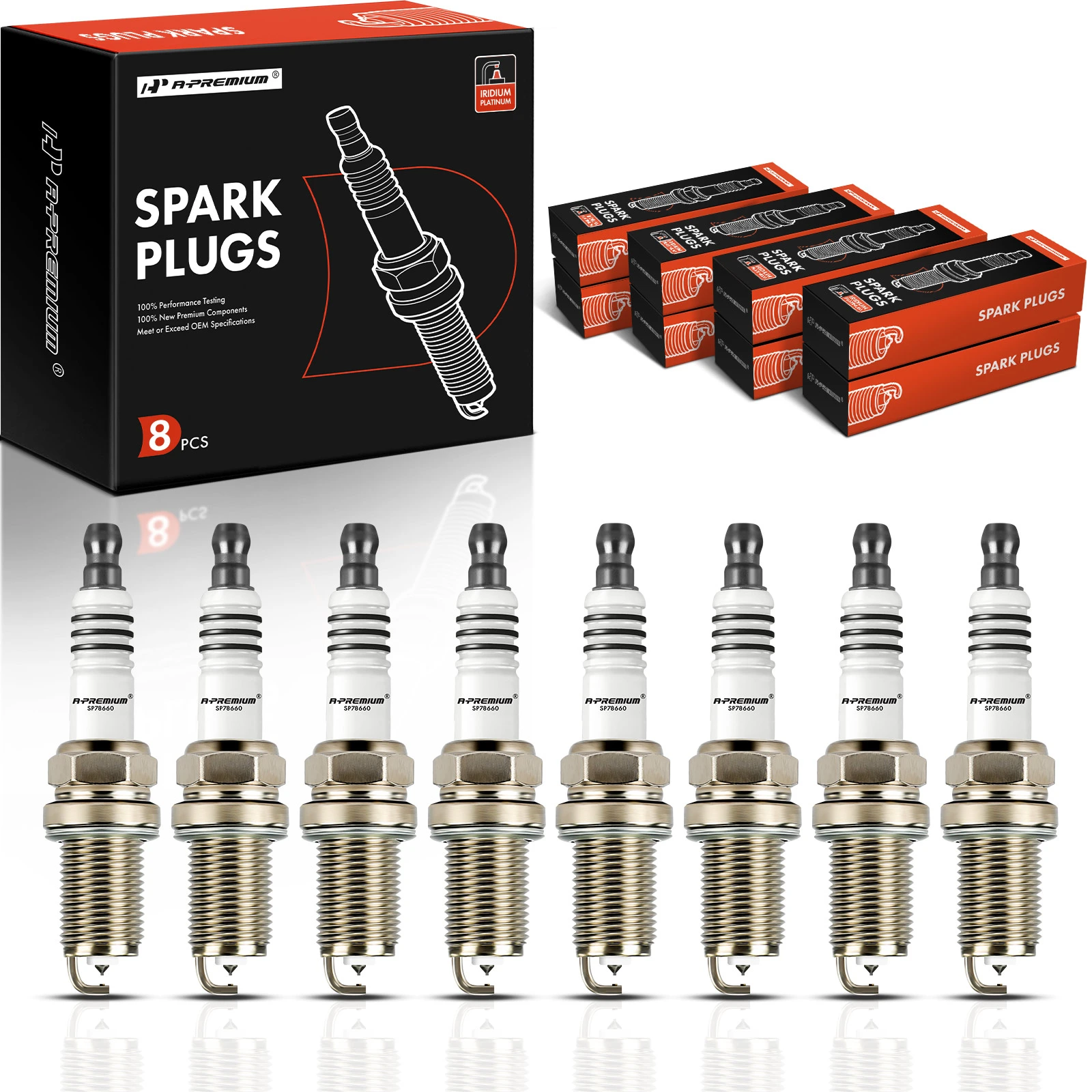 8 Pcs Iridium & Platinum Spark Plugs