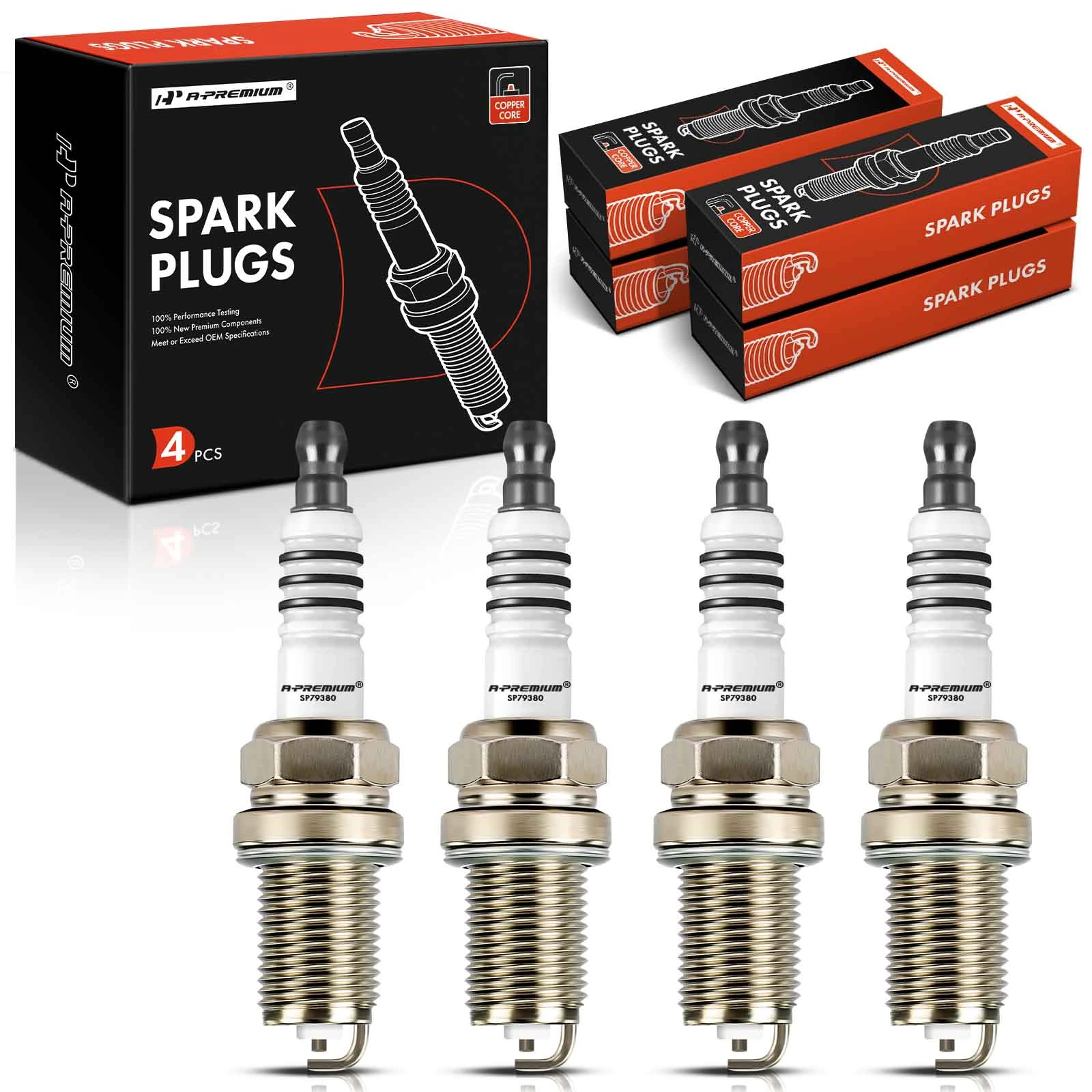 4 Pcs Nickel Spark Plugs