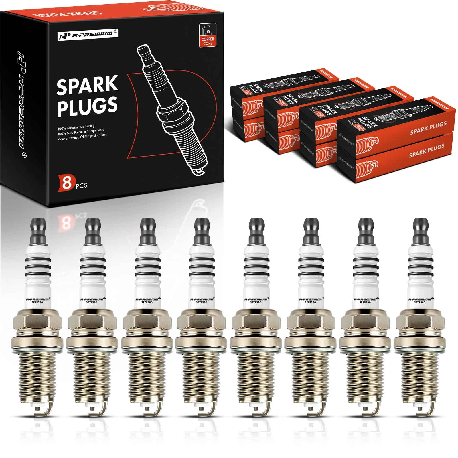 8 Pcs Nickel Spark Plugs