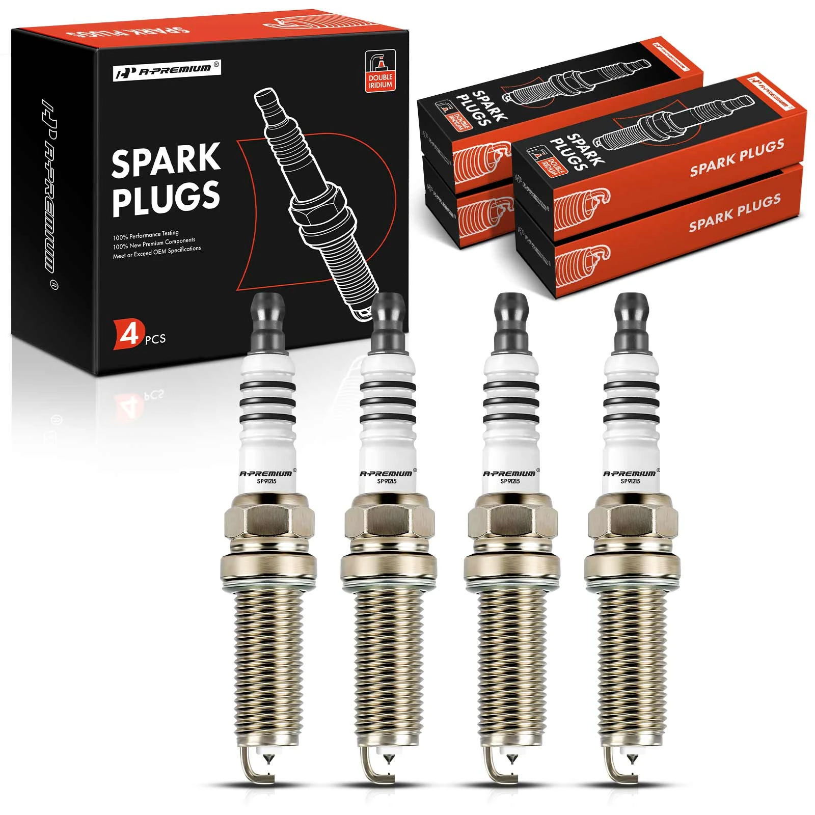 4 Pcs Double Iridium Spark Plugs