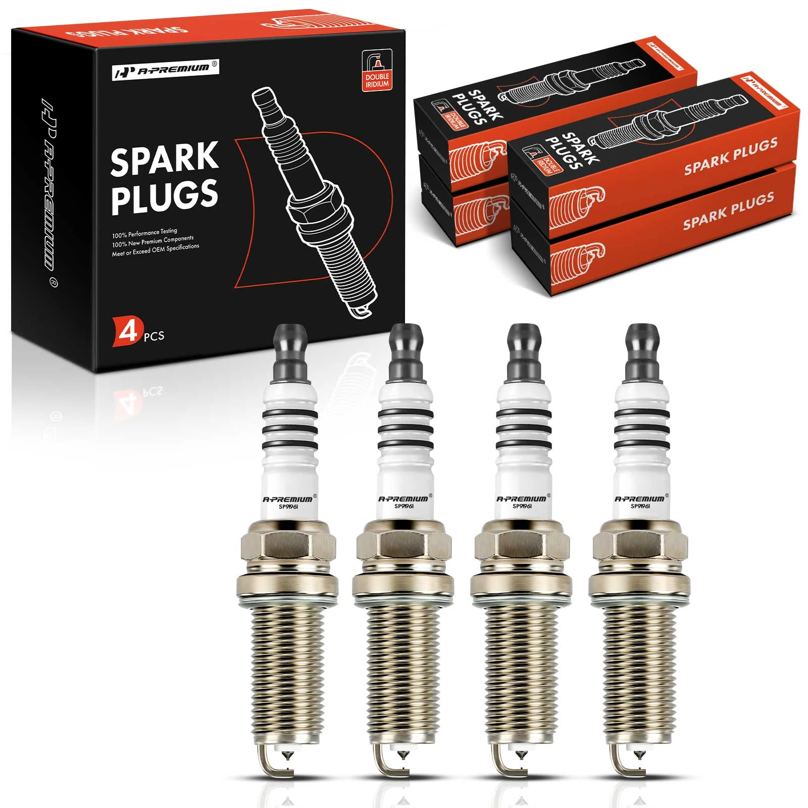 4 Pcs Double Iridium Spark Plugs