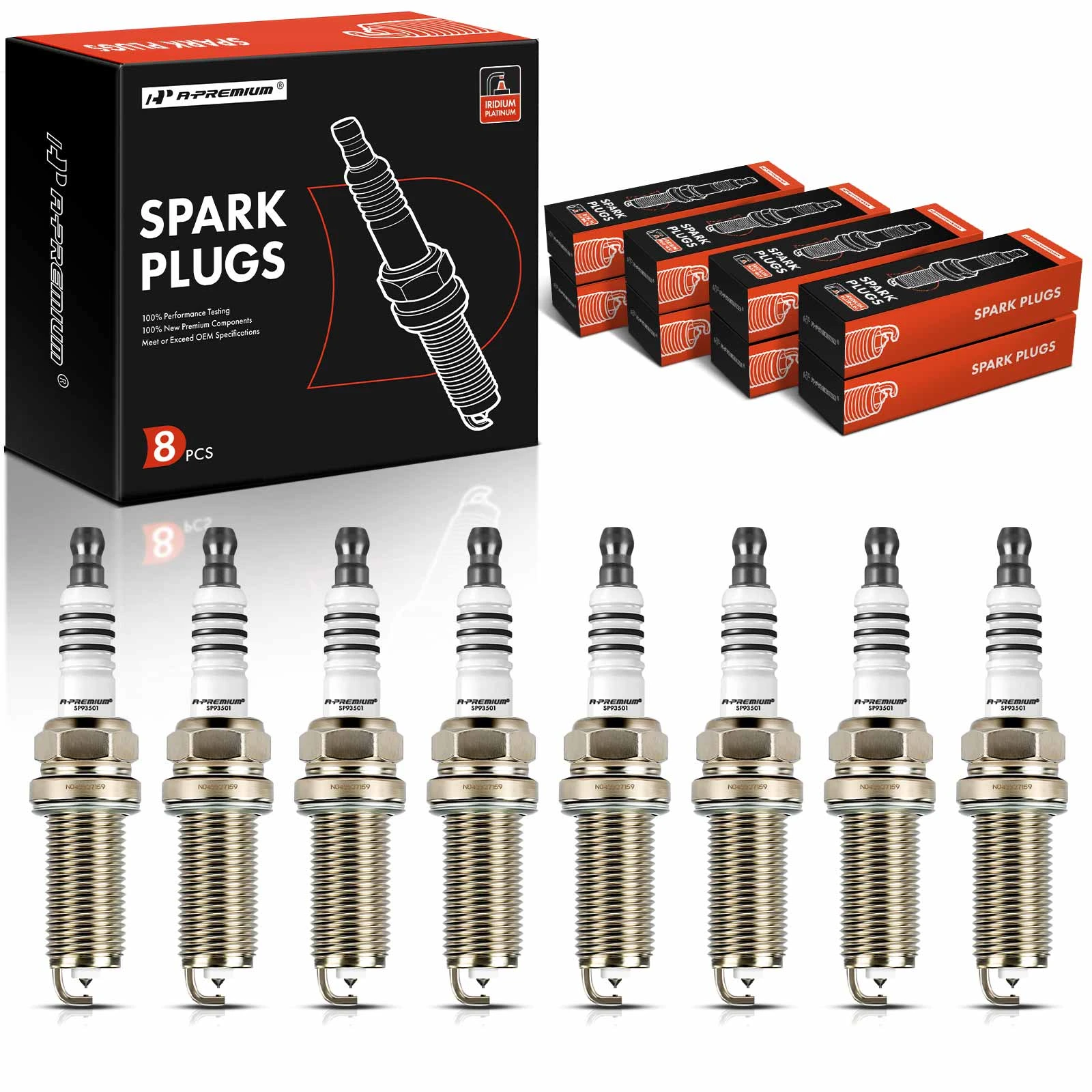 8 Pcs Iridium & Platinum Spark Plugs for 2011-2013 INFINITI QX56