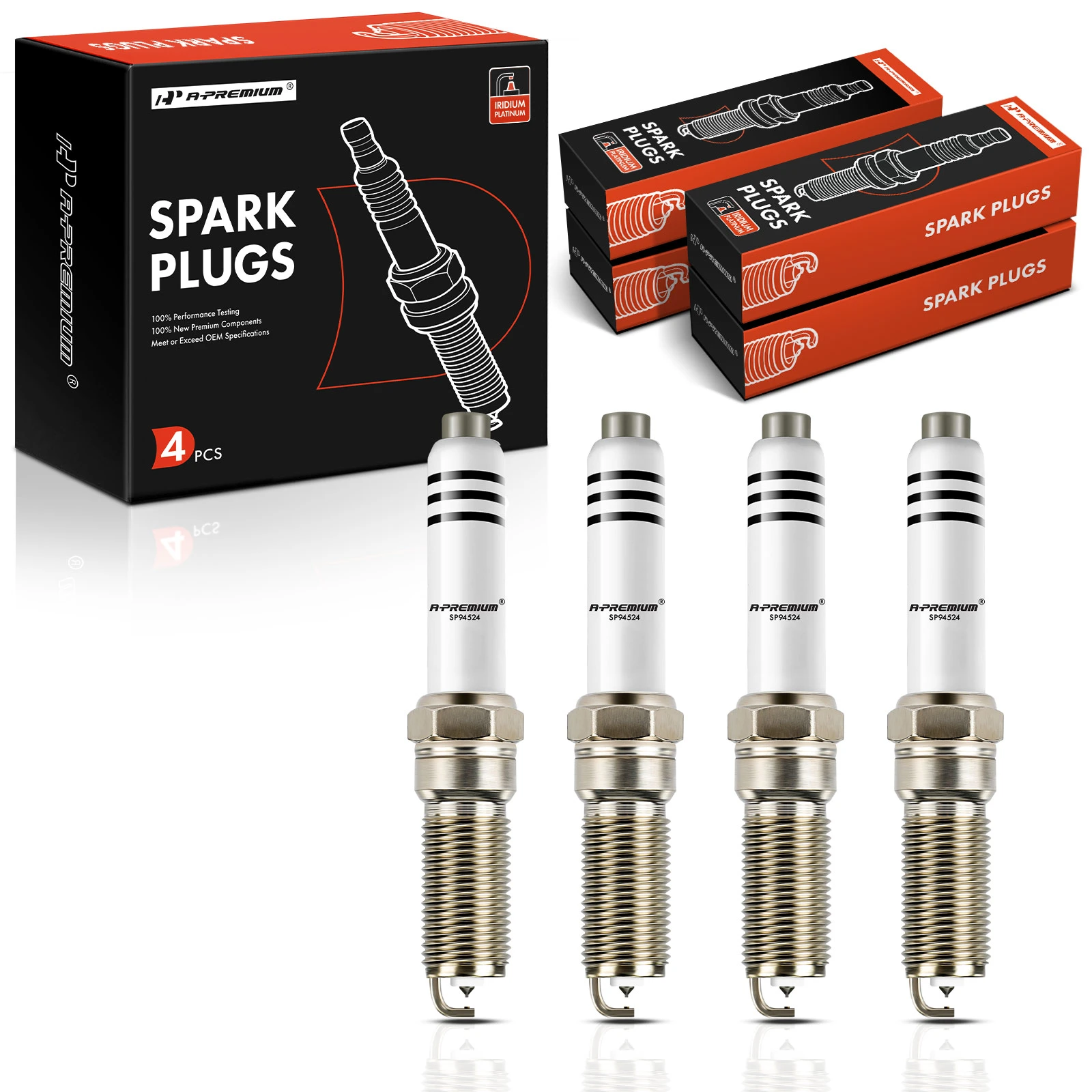 4 Pcs Iridium & Platinum Spark Plugs for 2020-2022 Cadillac XT5