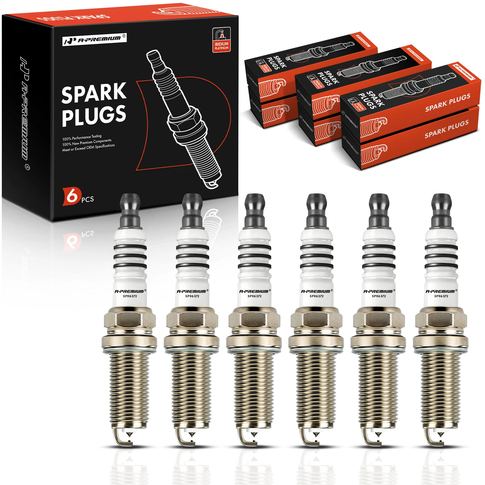 6 Pcs Iridium & Platinum Spark Plugs