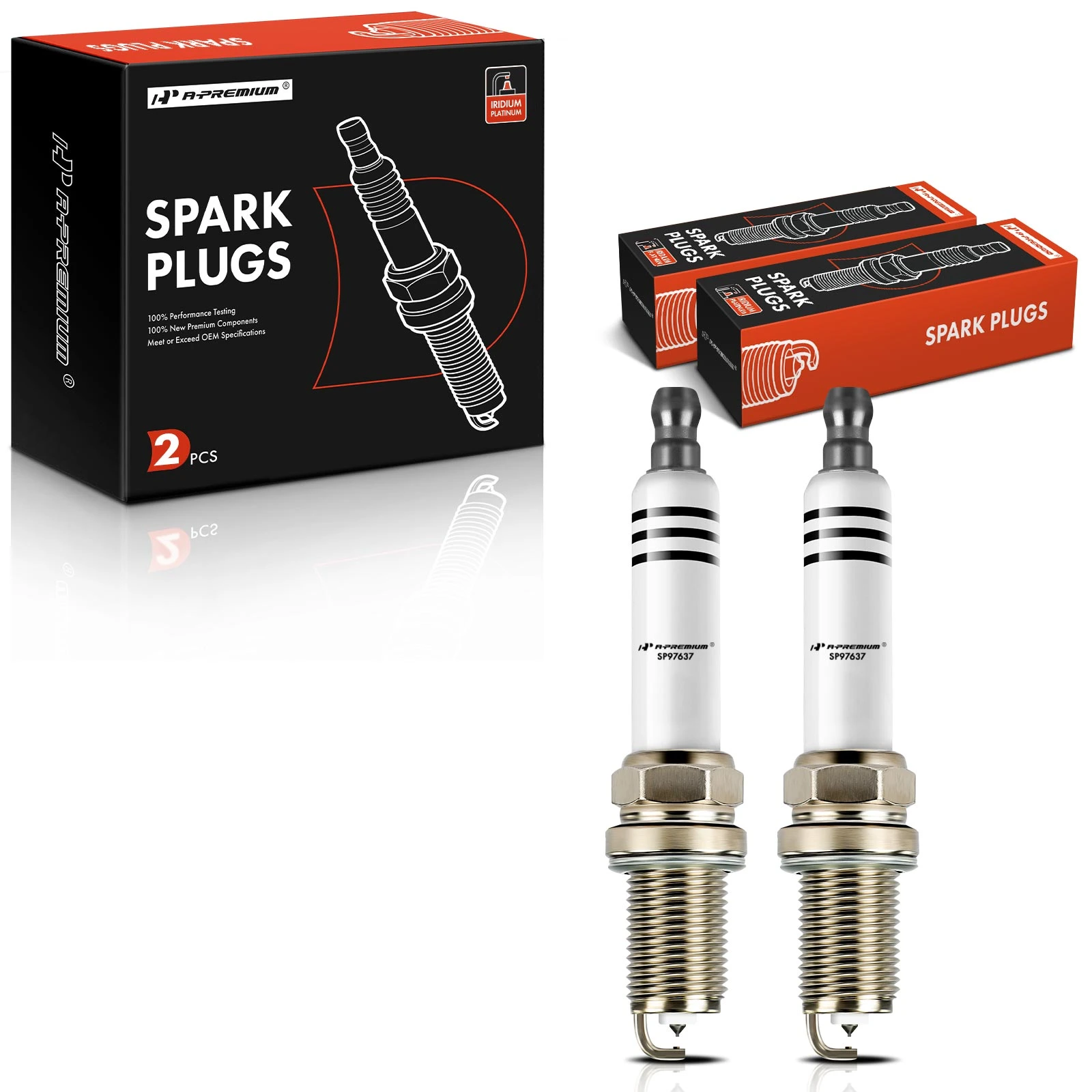2 Pcs Iridium & Platinum Spark Plugs for 2013-2015 Chevrolet Spark
