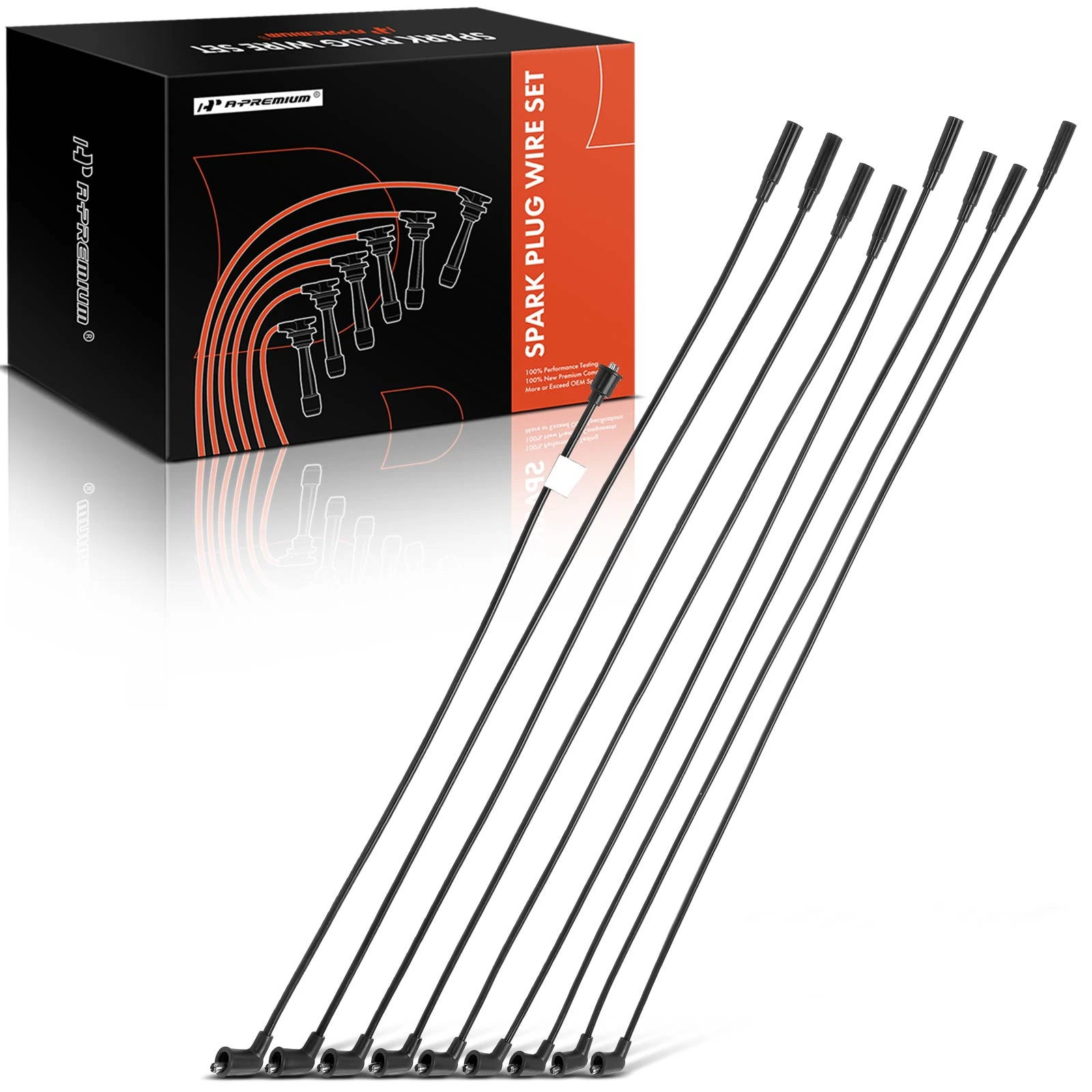 9 Pcs Spark Plug Wire Sets for Ford F-100 F-250 Fairlane LTD Lincoln Mercury