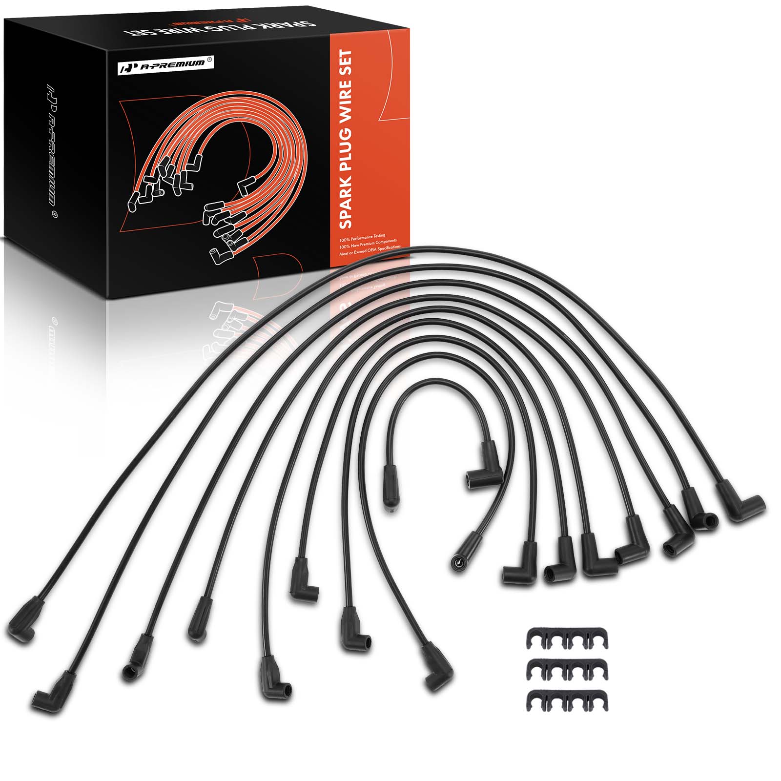 9x Spark Plug Wire Set