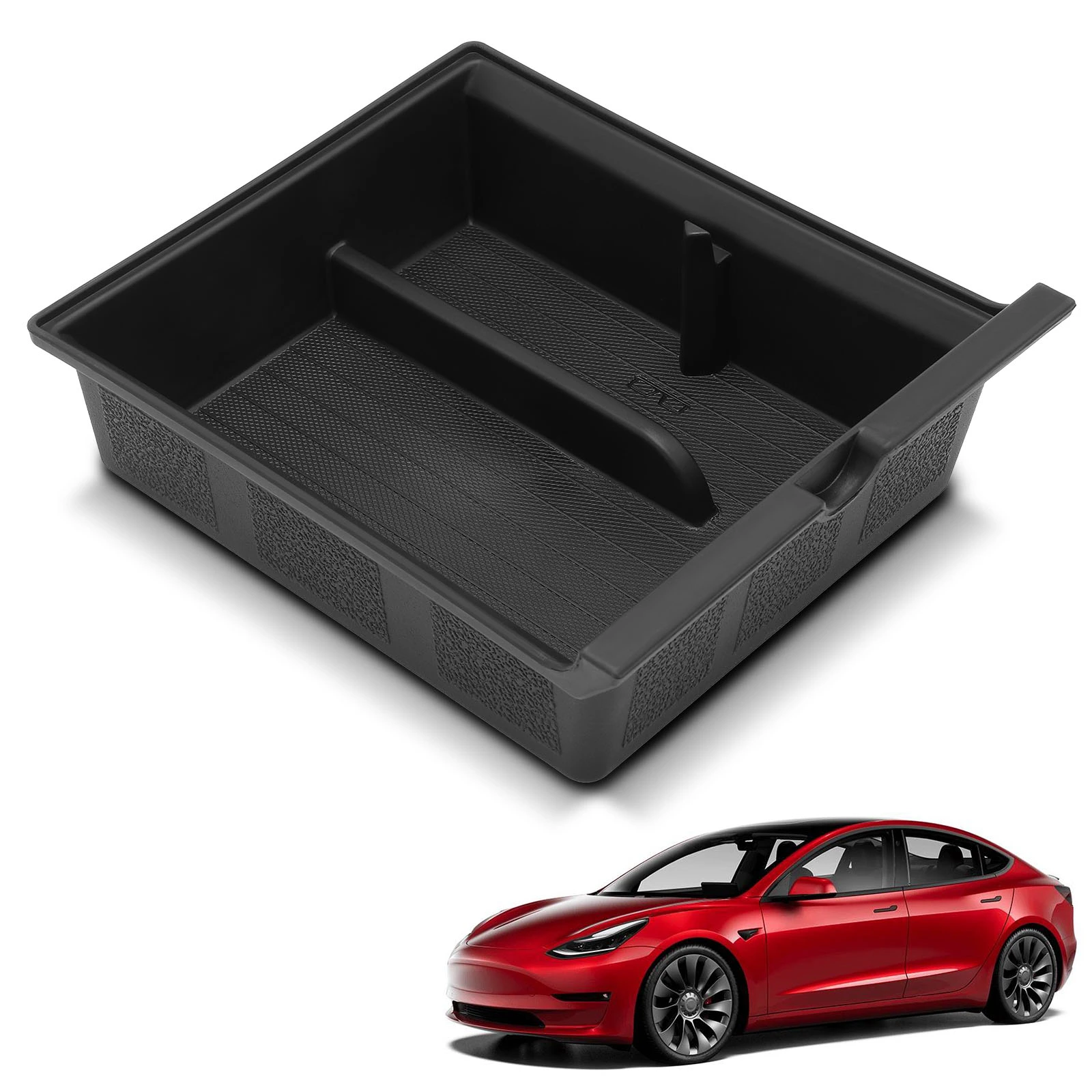Center Control Console Storage Box with Sunglass Holder