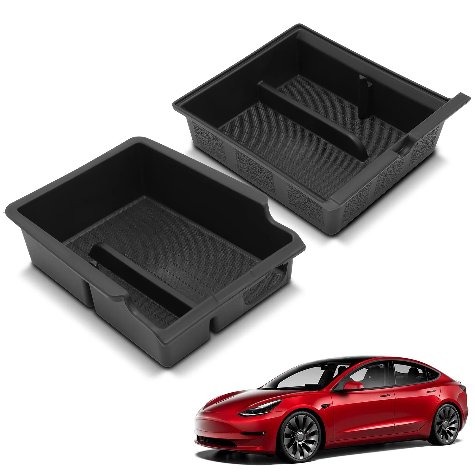 2 Pcs Center Storage Box with Sunglass Holder