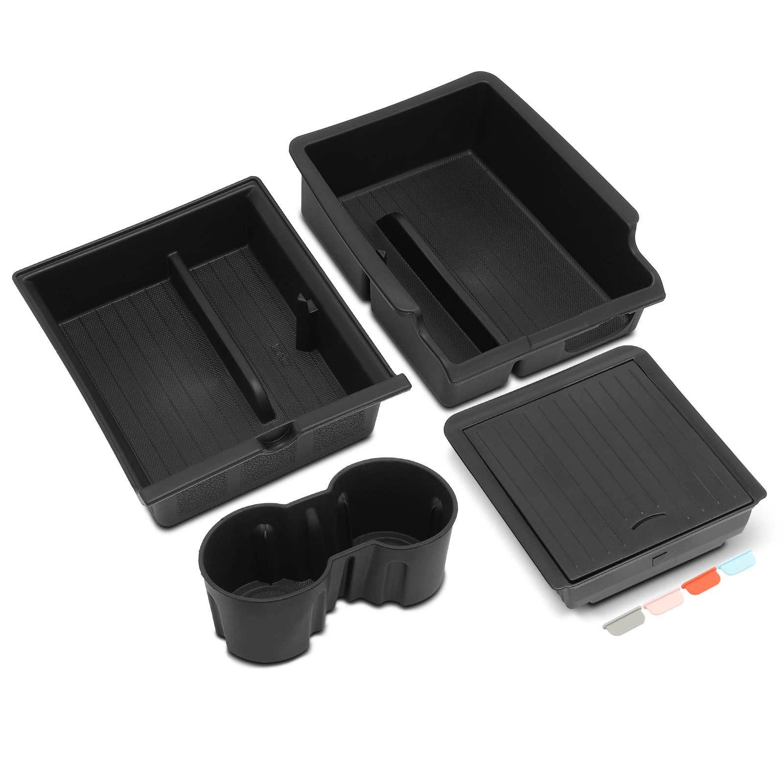 4 Pcs Center Storage Box Holder & Armrest Hidden Box