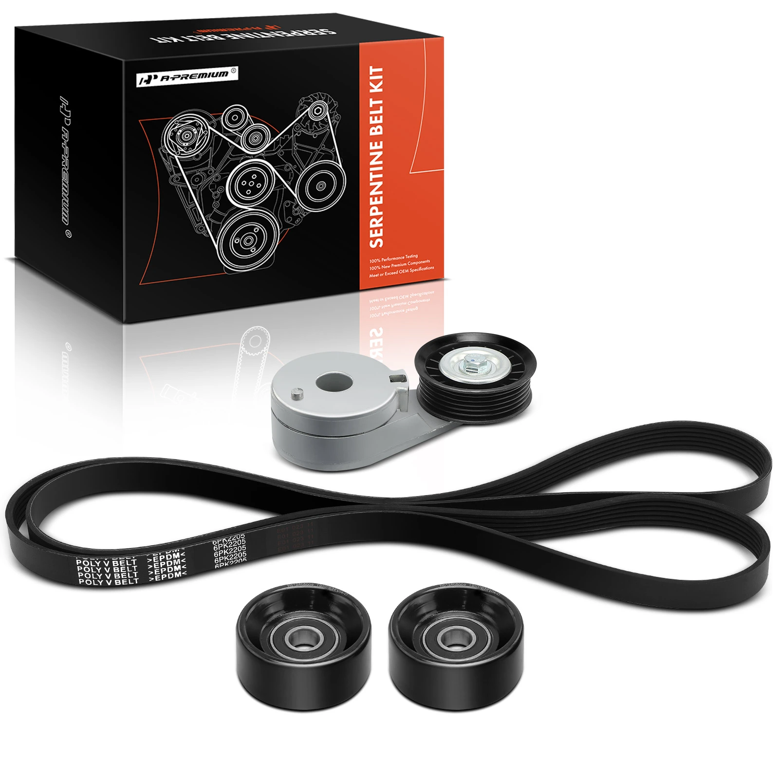 4 Pcs Serpentine Belt Drive Component Kit for 1997-1999 Oldsmobile Cutlass