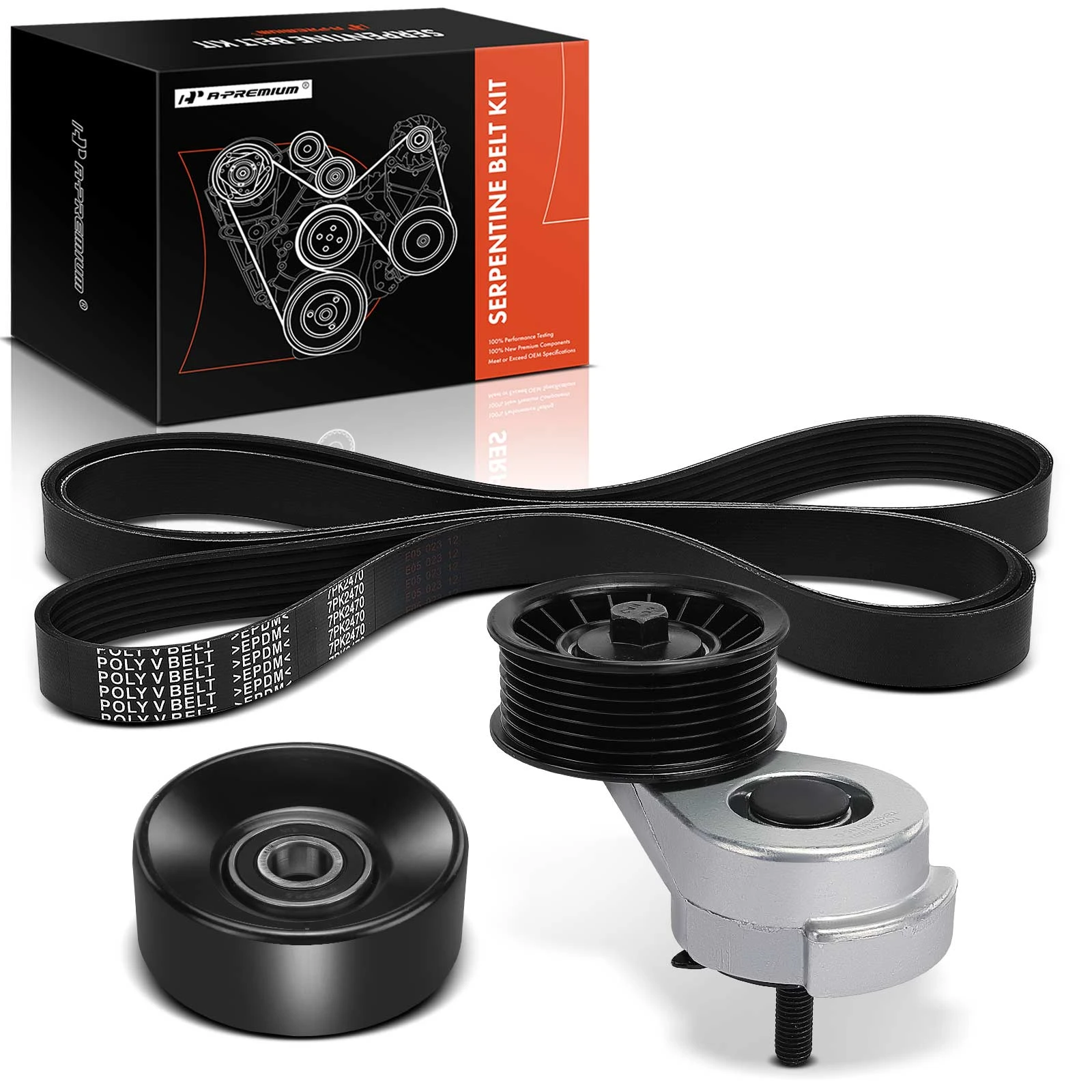 3 Pcs Serpentine Belt Drive Component Kit for 1992-1993 Dodge Ramcharger