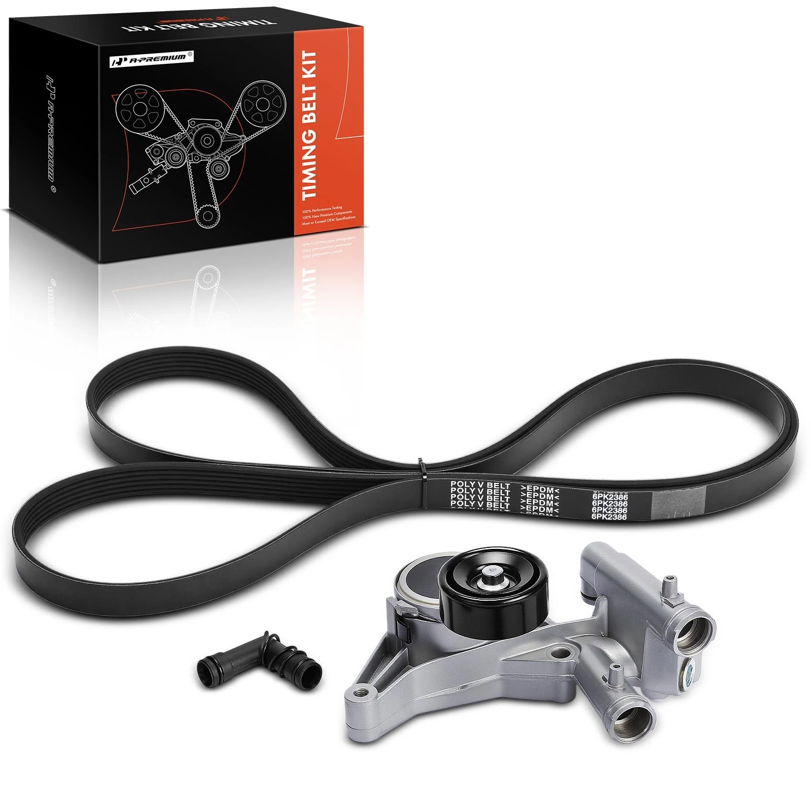 2 Pcs Serpentine Belt Drive Component Kit for 1997-1998 Oldsmobile Regency