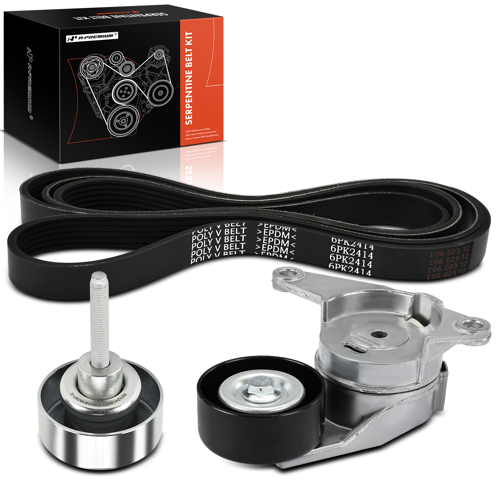 3 Pcs Serpentine Belt Drive Component Kit