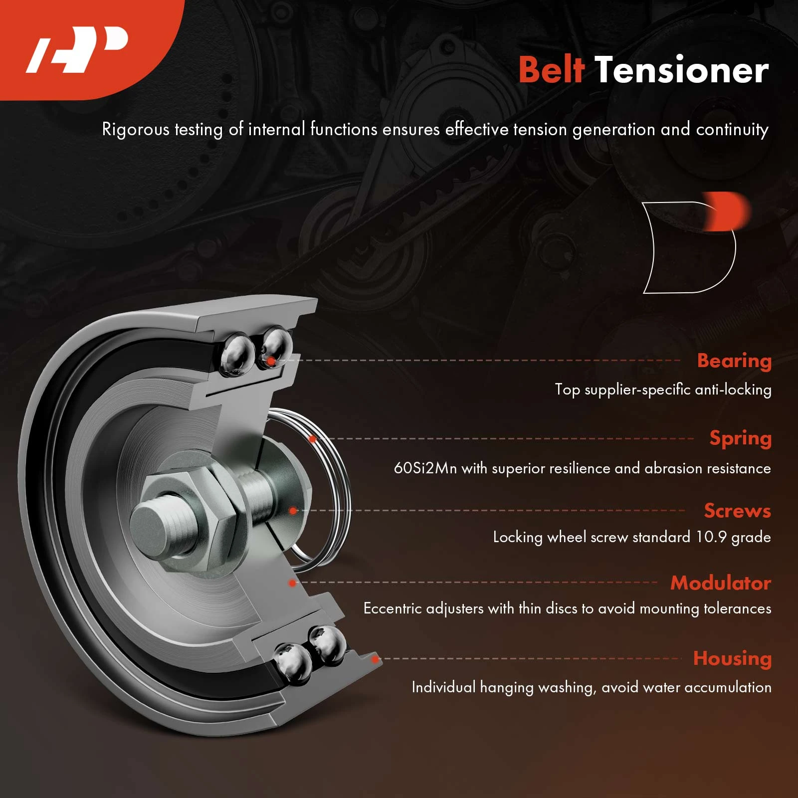 thumbnail image 2 of A-Premium Serpentine Belt & Tensioner Kit For Honda 3.5L - Accord, Pilot, Odyssey, Crosstour 2005-2011 2 of 14