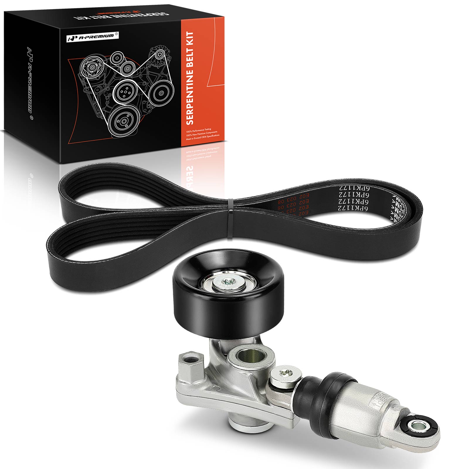 2 Pcs Serpentine Belt Drive Component Kit