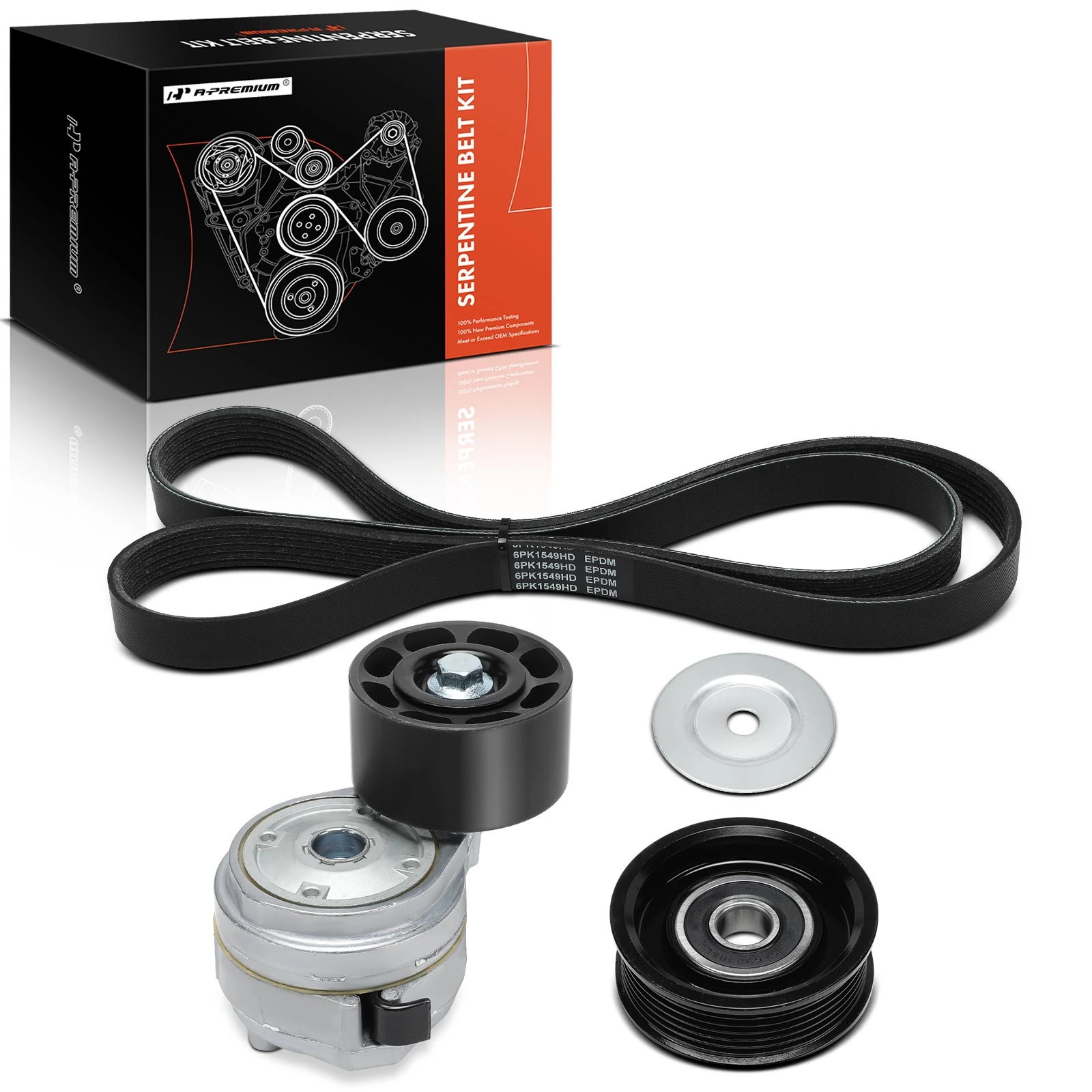 3 Pcs Serpentine Belt Drive Component Kit