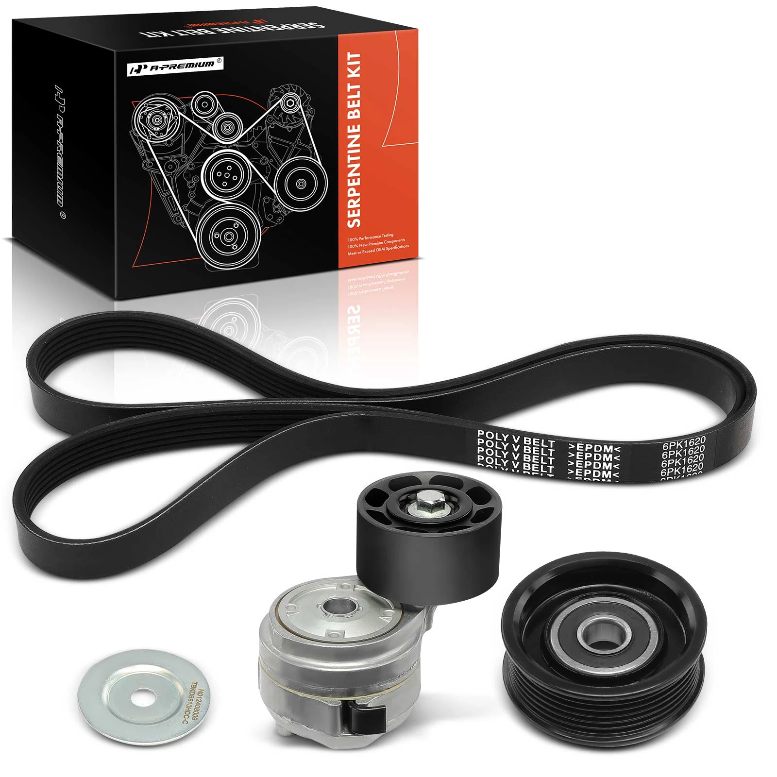 3 Pcs Serpentine Belt Drive Component Kit