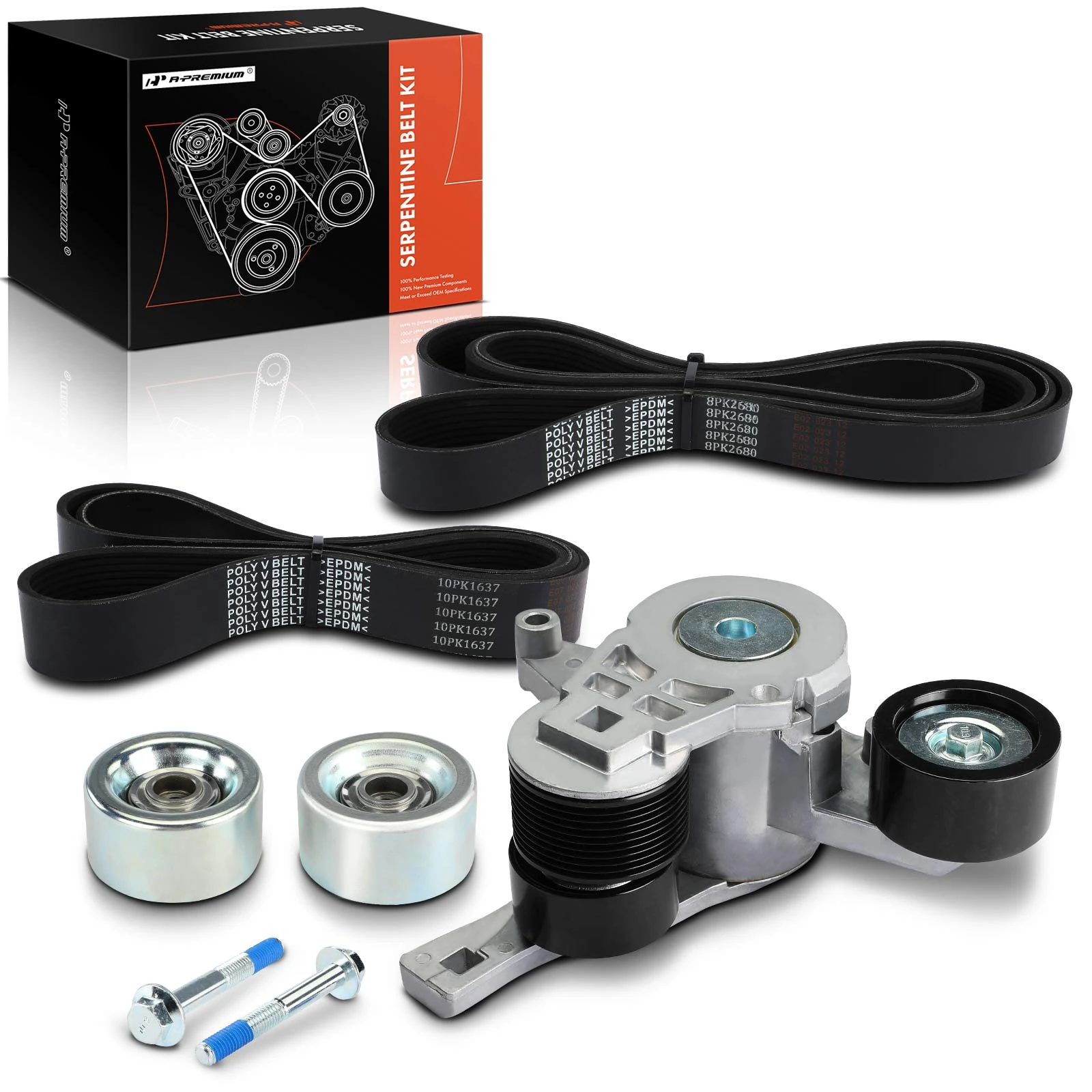 5 Pcs Serpentine Belt Drive Component Kit