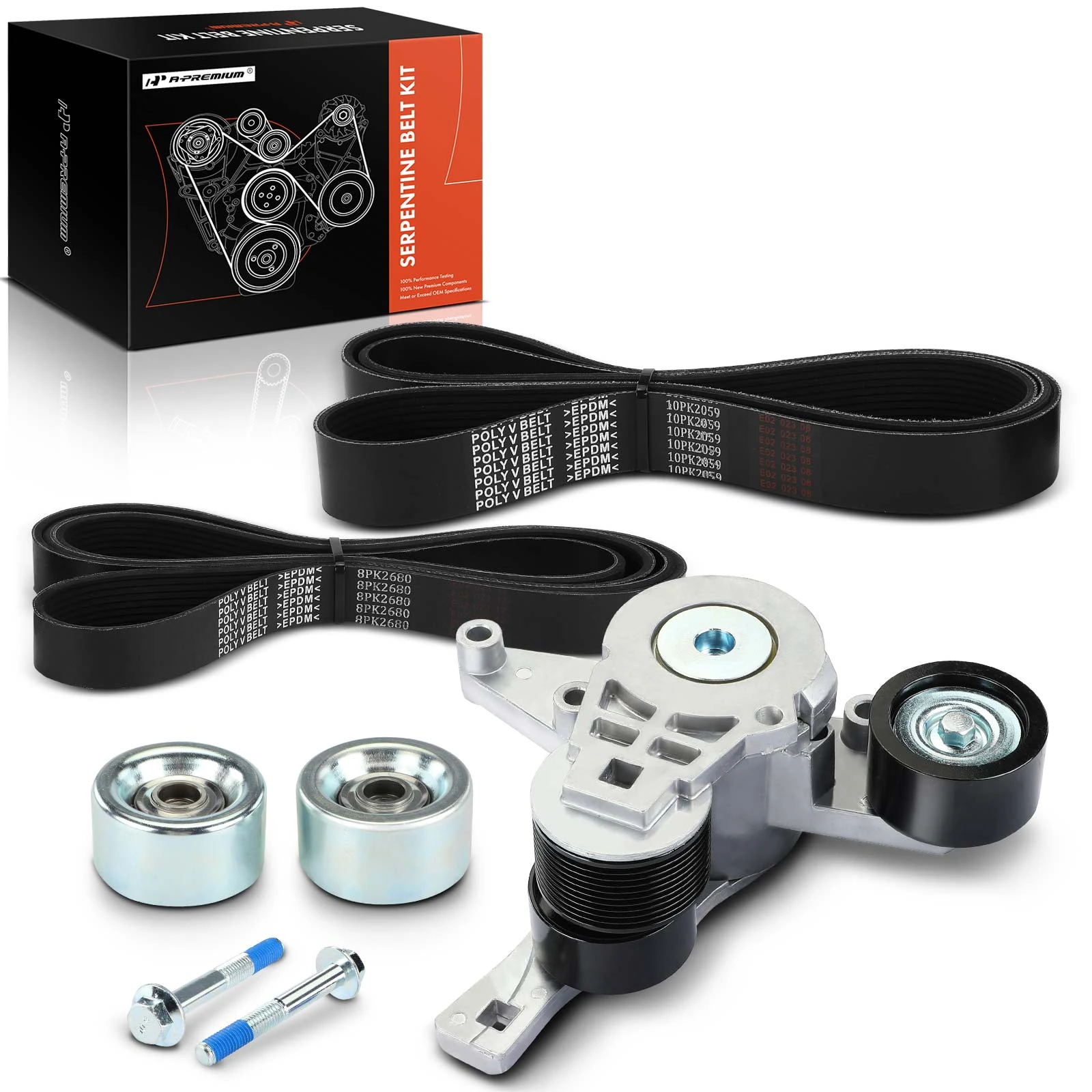 4 Pcs Serpentine Belt Drive Component Kit