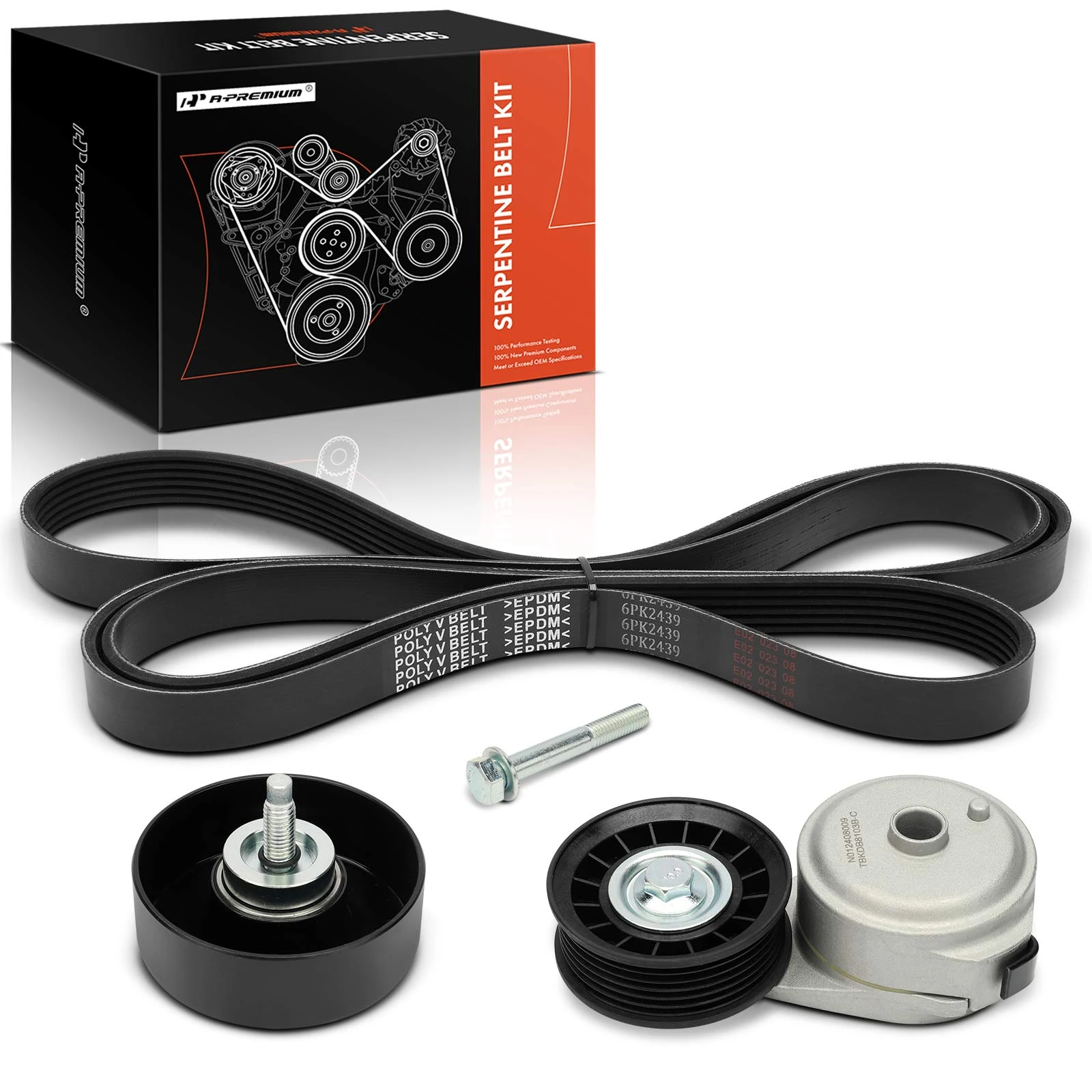 3 Pcs Serpentine Belt Drive Component Kit