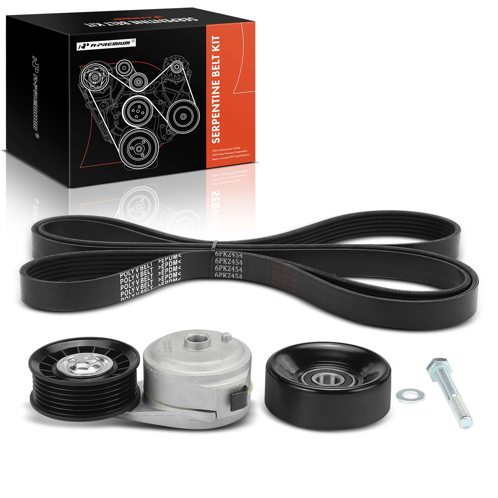 3 Pcs Serpentine Belt Drive Component Kit for 1997-2000 GMC K2500