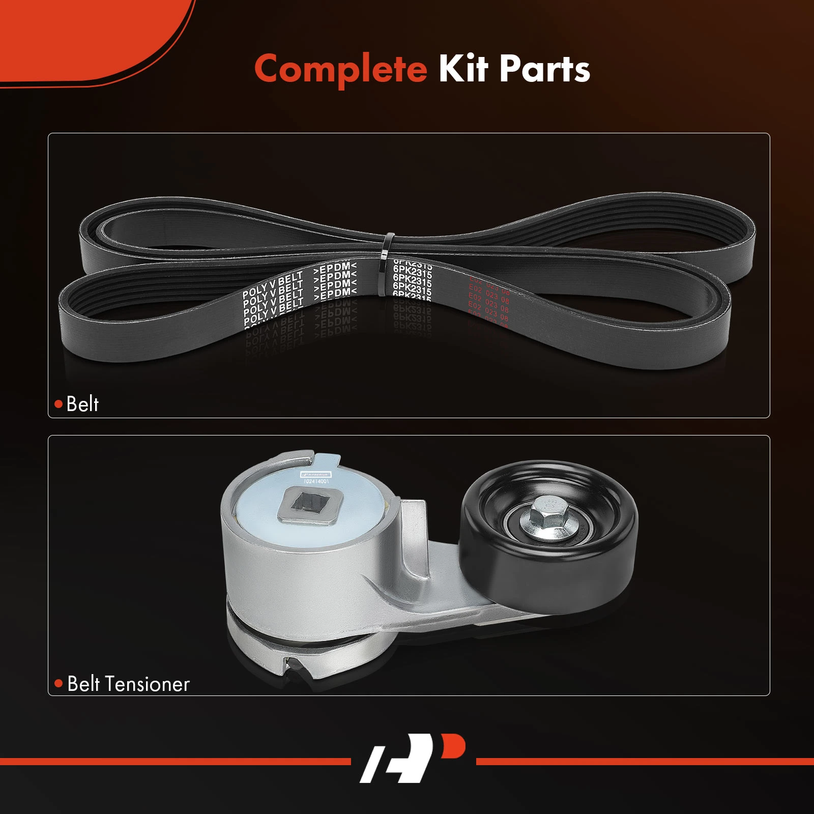 2 Pcs Serpentine Belt Drive Component Kit for Ford Mustang 82 84-87 LTD 84-85