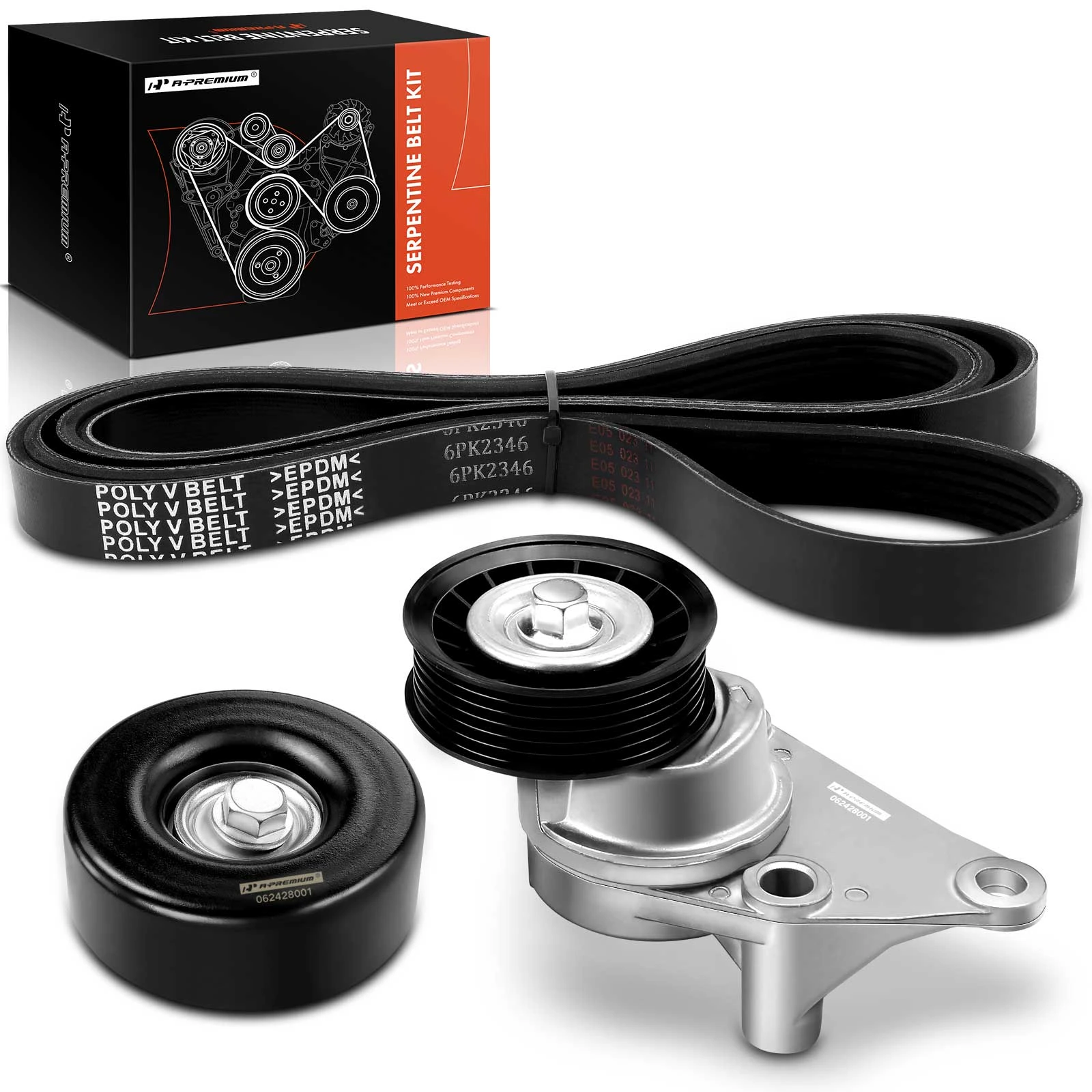 3 Pcs Serpentine Belt Drive Component Kit