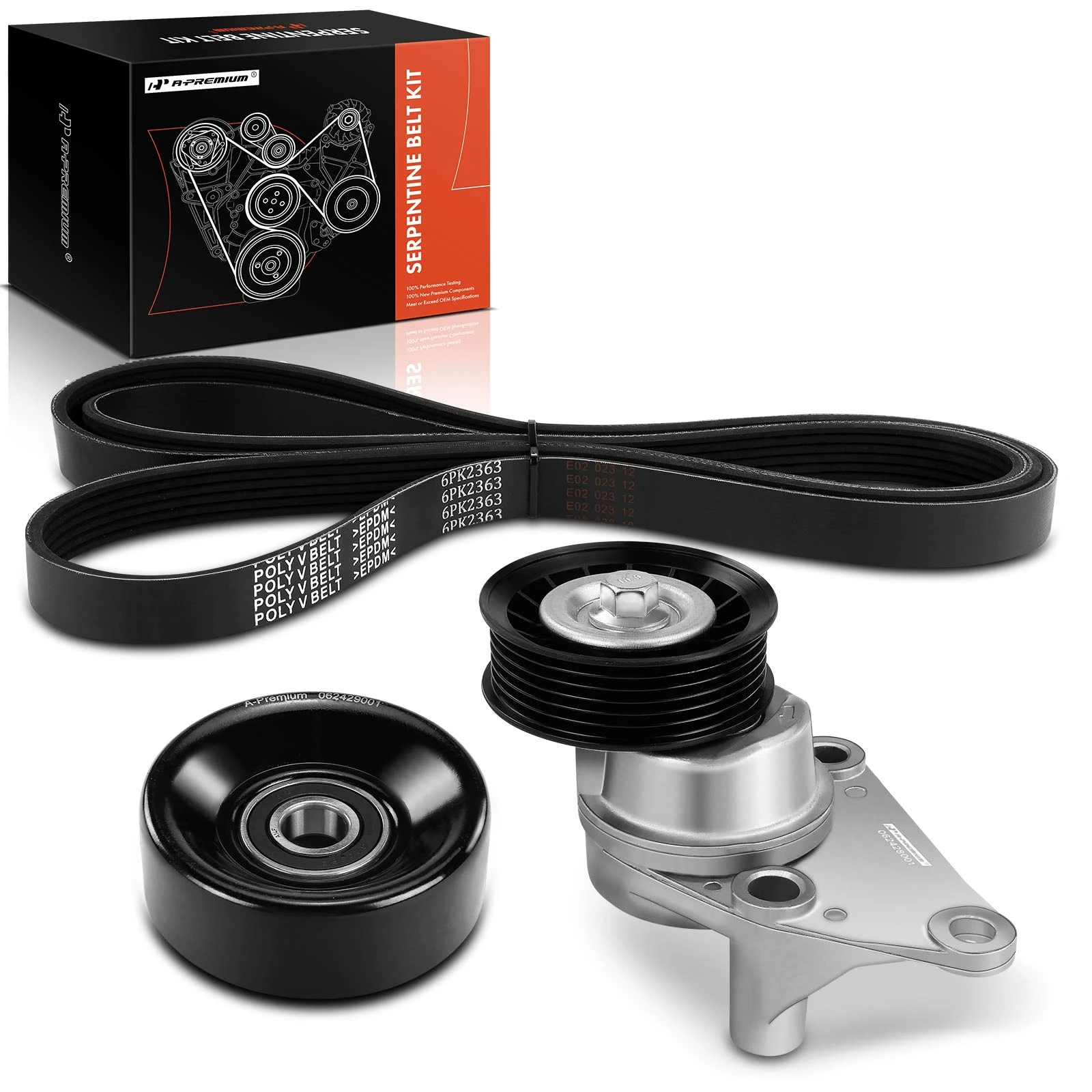 3 Pcs Serpentine Belt Drive Component Kit