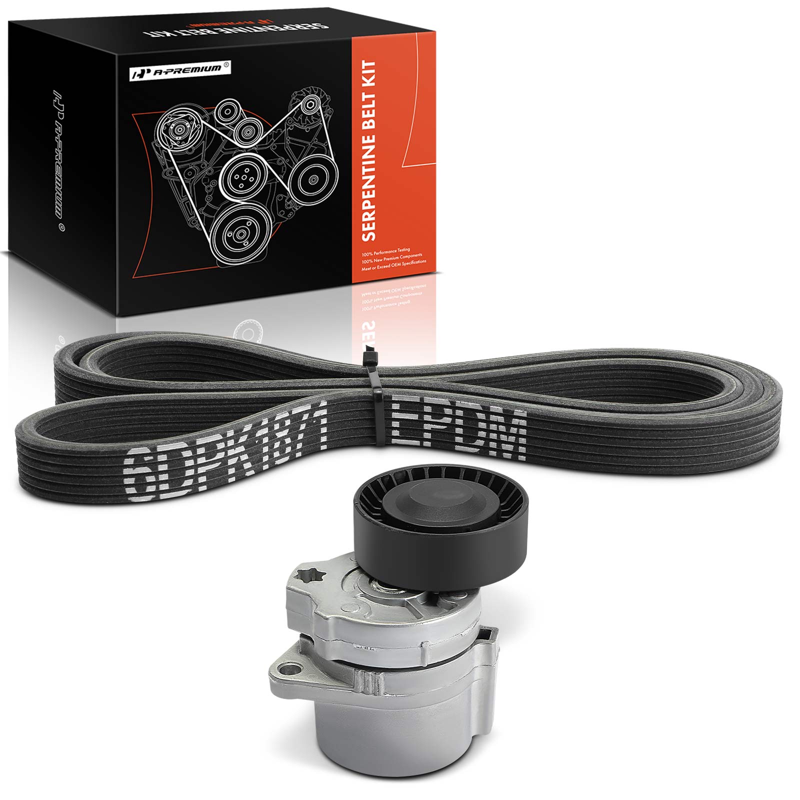 2 Pcs Serpentine Belt Drive Component Kit for Volvo C70 01-04 S70 2000 V70 GAS