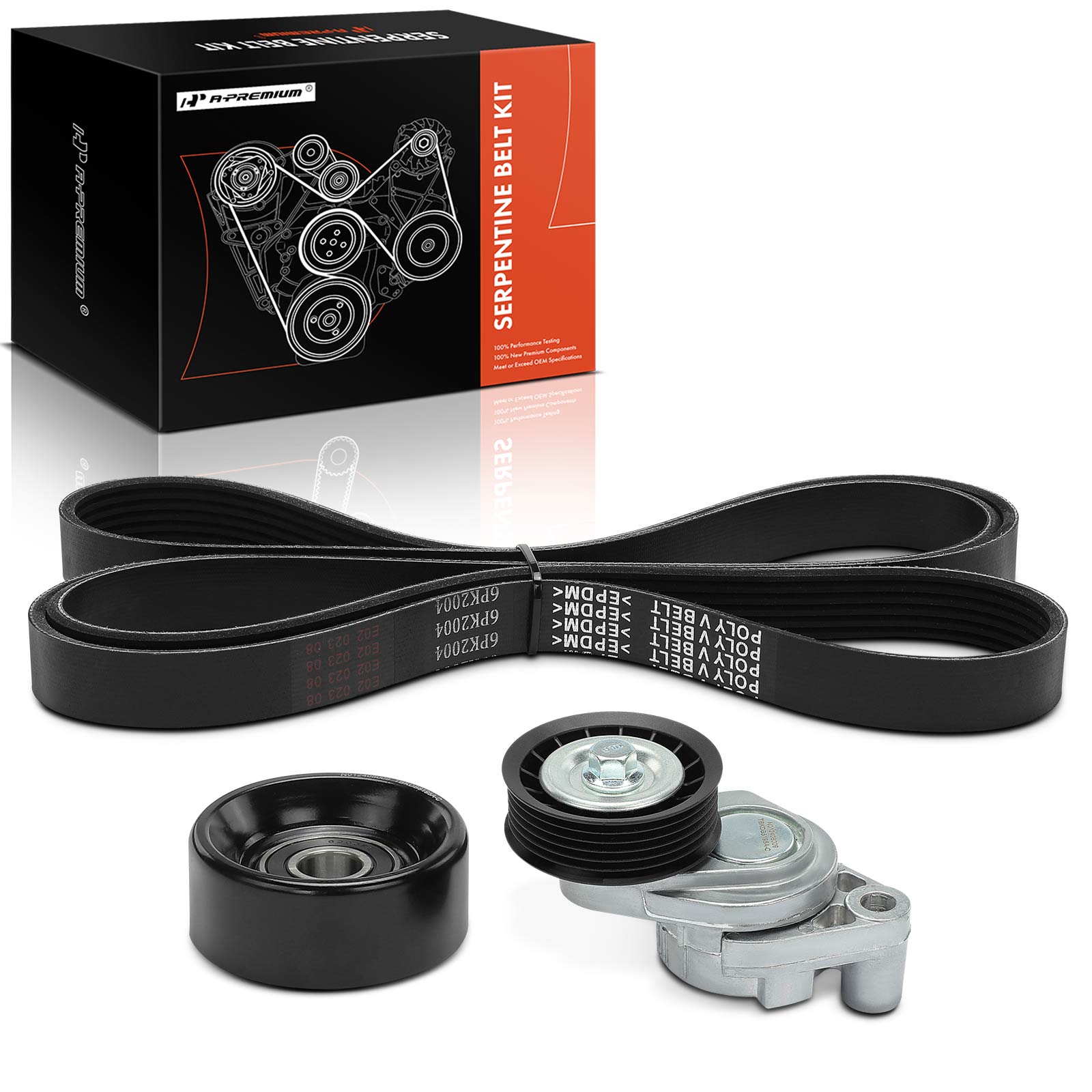 3 Pcs Accessory Drive Serpentine Belt Drive Component Kit