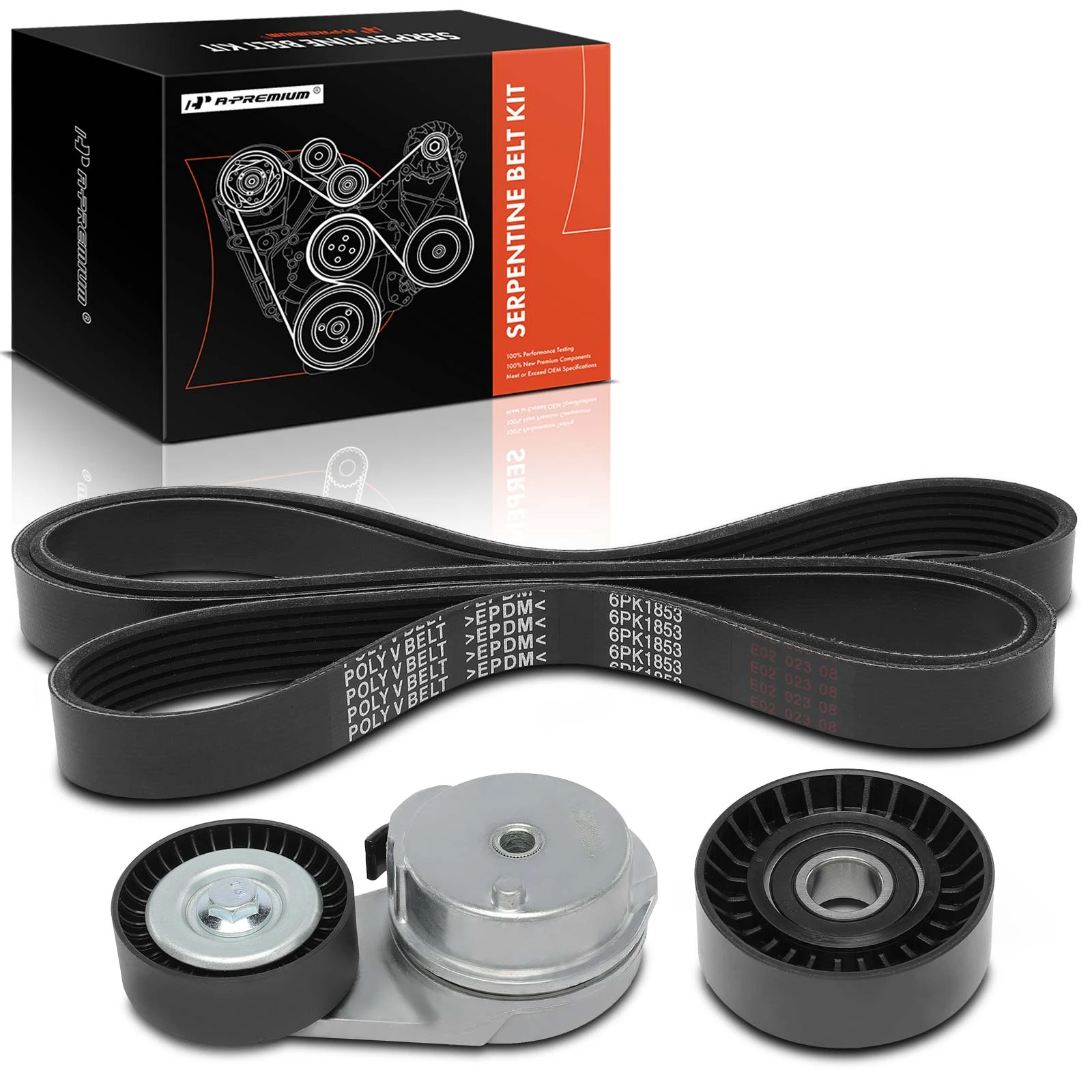 3 Pcs Serpentine Belt Drive Component Kit