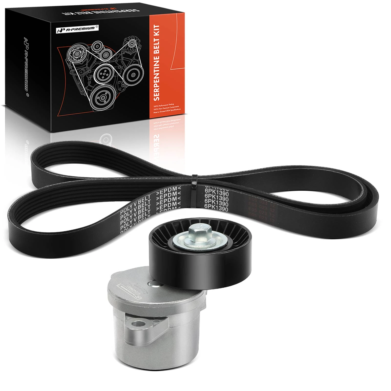 2 Pcs Serpentine Belt Drive Component Kit