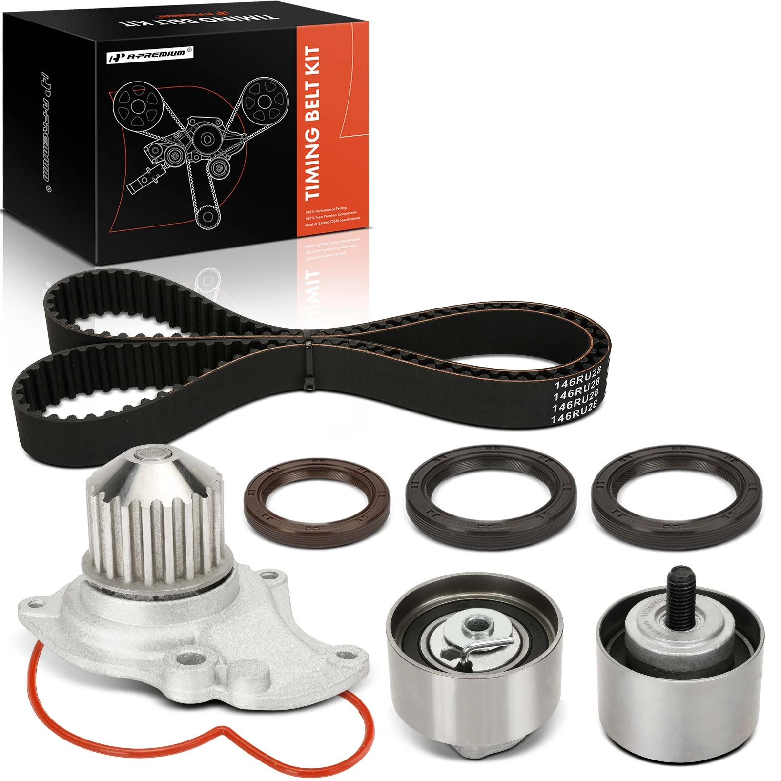 7 Pcs Timing Belt Kit with Water Pump