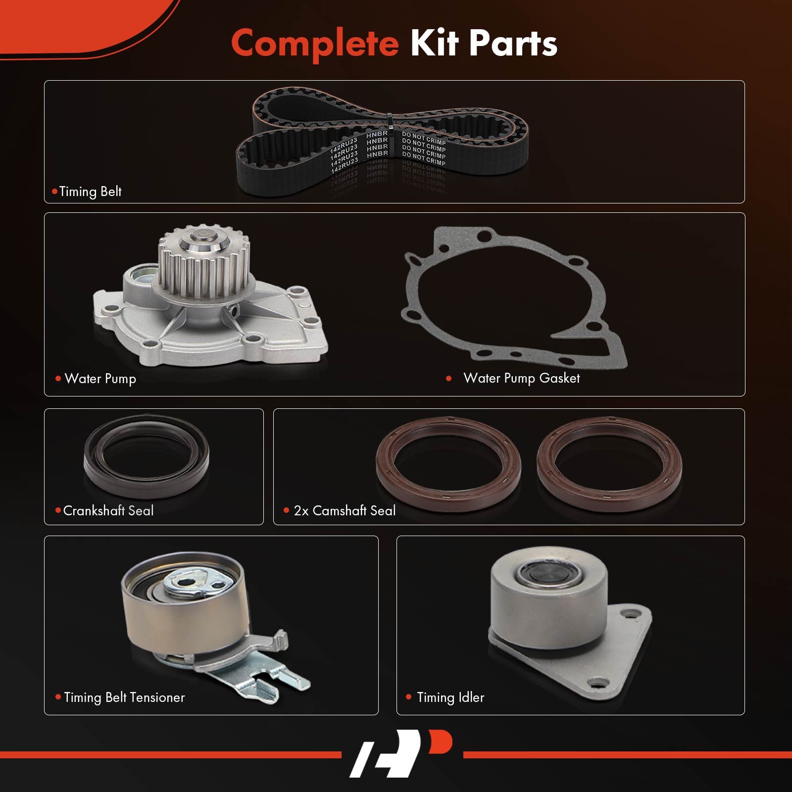 7 Pcs Timing Belt Kit for Volvo XC60 2015-2016 XC90 2003-2006 S60 XC70 S80 C70 V60