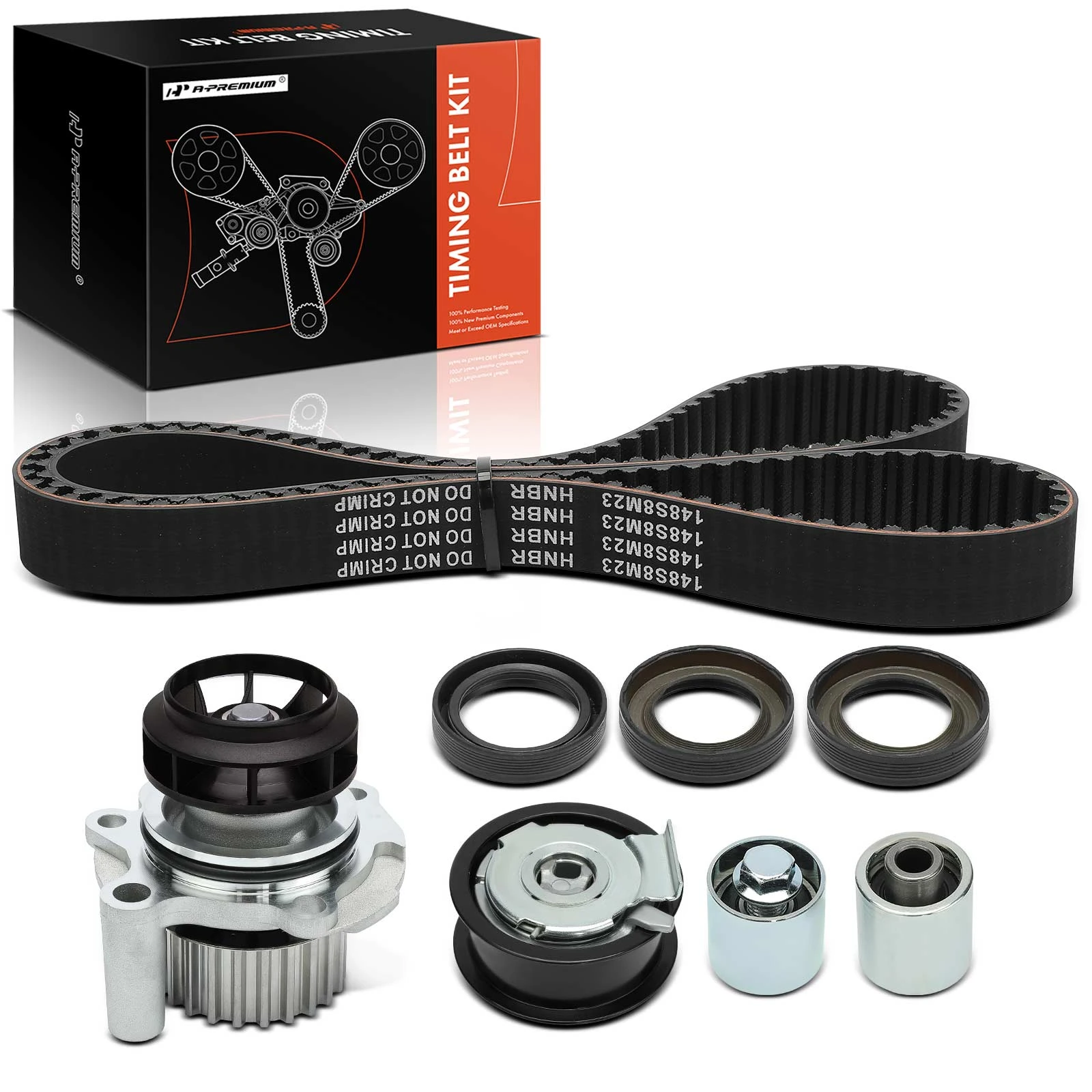 8 Pcs Timing Belt Kit and Water Pump