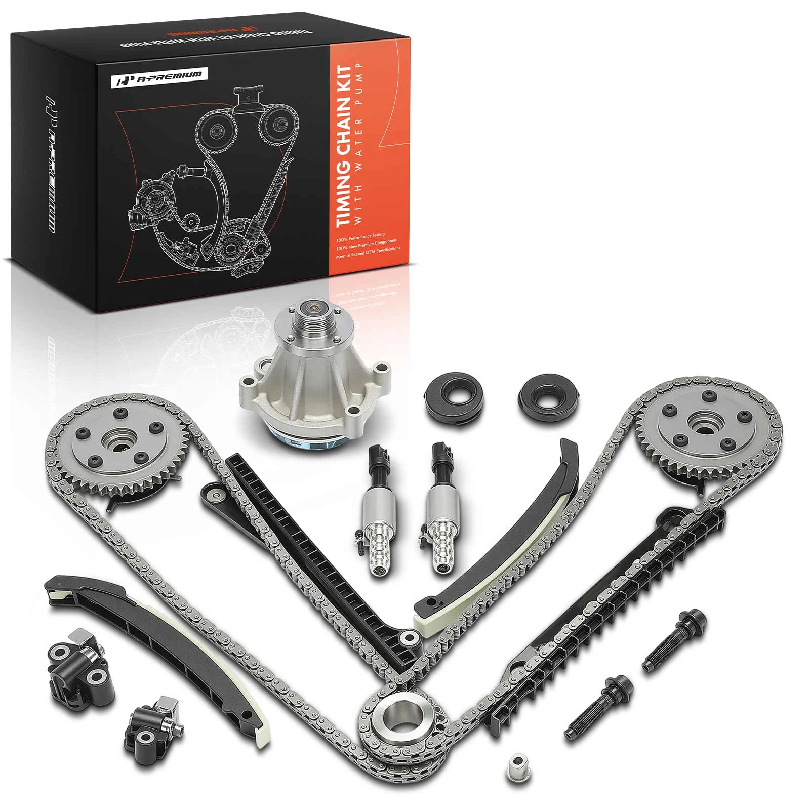 14 Pcs Engine Timing Chain Kit with Water Pump