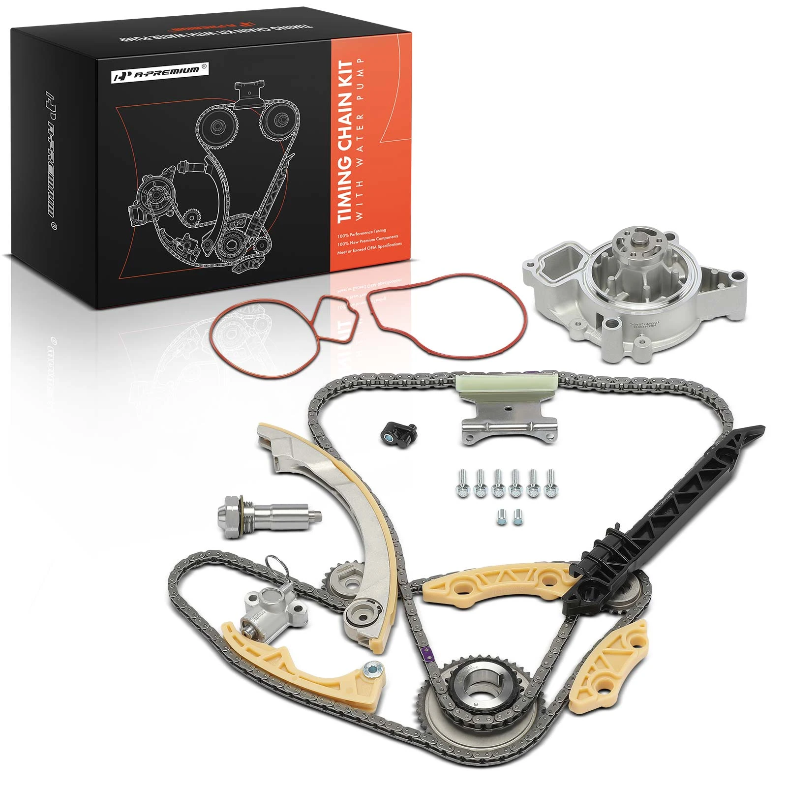 16 Pcs Timing Chain Kit with Water Pump