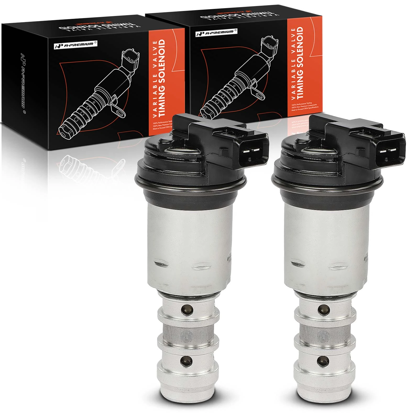2 Pcs Intake & Exhaust Engine Variable Valve Timing VVT Solenoid