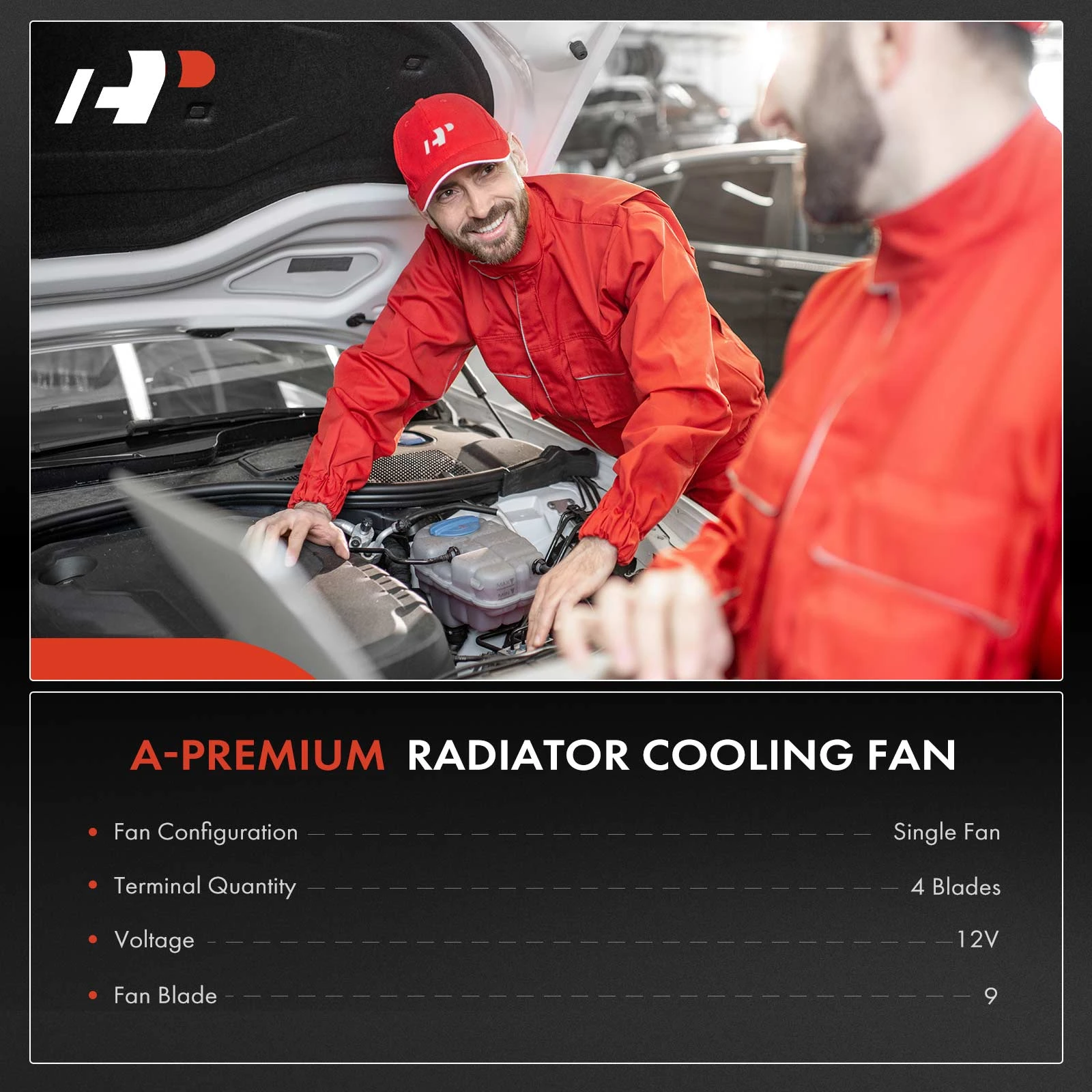 Single Radiator Cooling Fan Assembly with Brushless Motor for Hyundai Tucson Kia Sportage