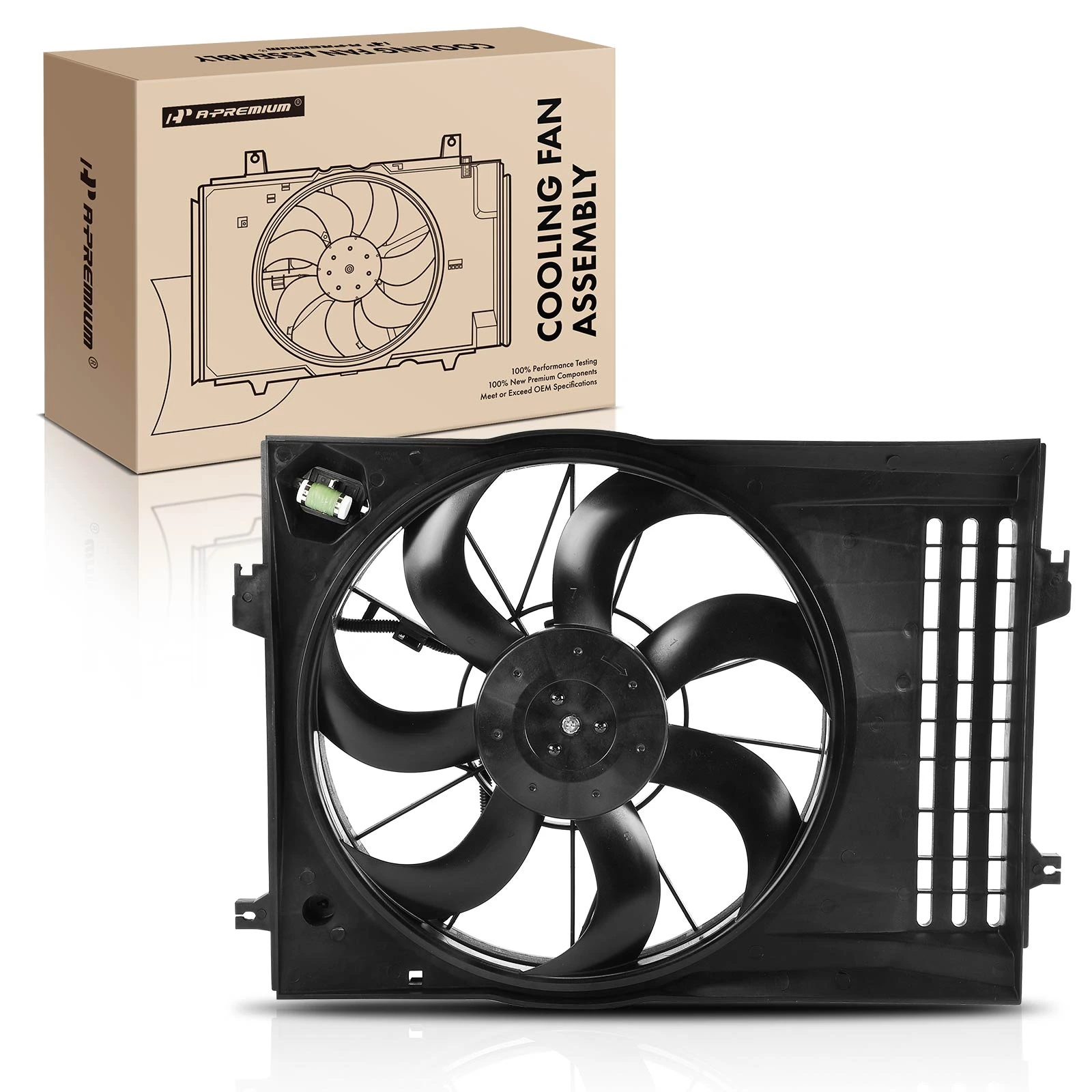 Single Radiator Fan Assembly with Shroud